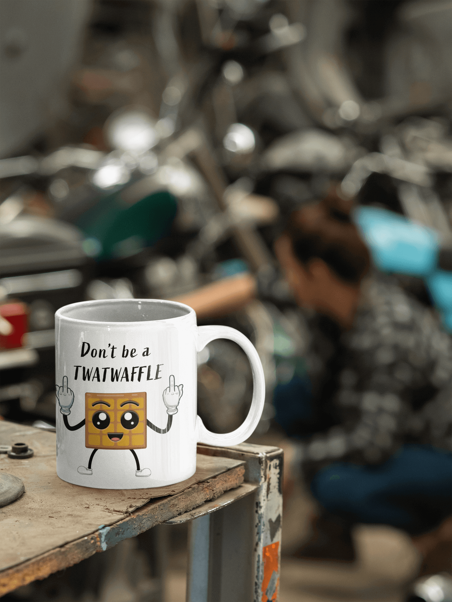 Don't be a twatwaffle - White glossy mug - Funny, office decor, Twat Waffle, handmade gift, gift idea, mothers day, fathers day,Twat