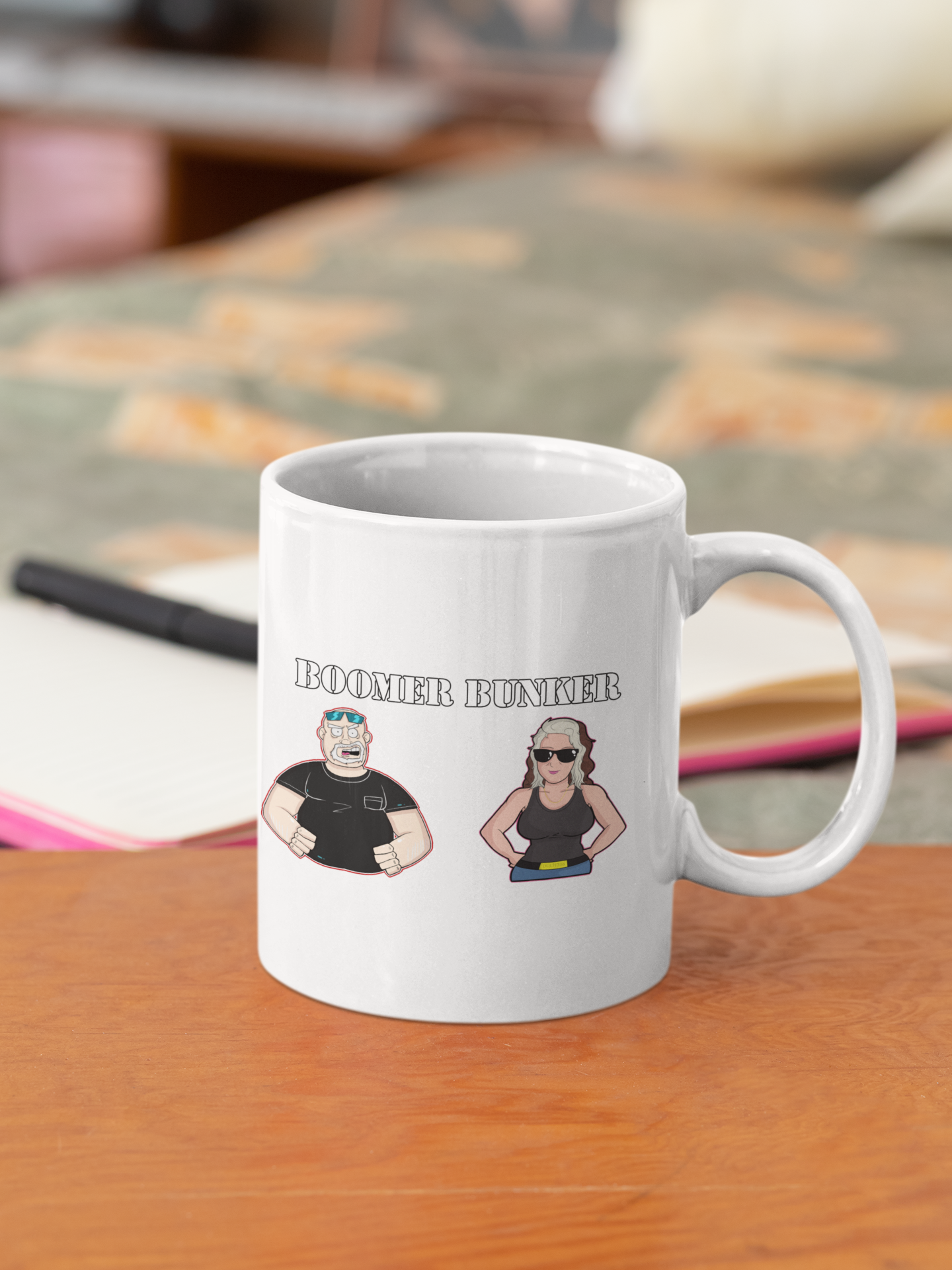 Boomer Bunker Podcast mug All Caffeine Coffee Time FB Funny Sarcastic Mug gift for boyfriend gift for dad gift for him Java libertarian Mocha stocking stuffer