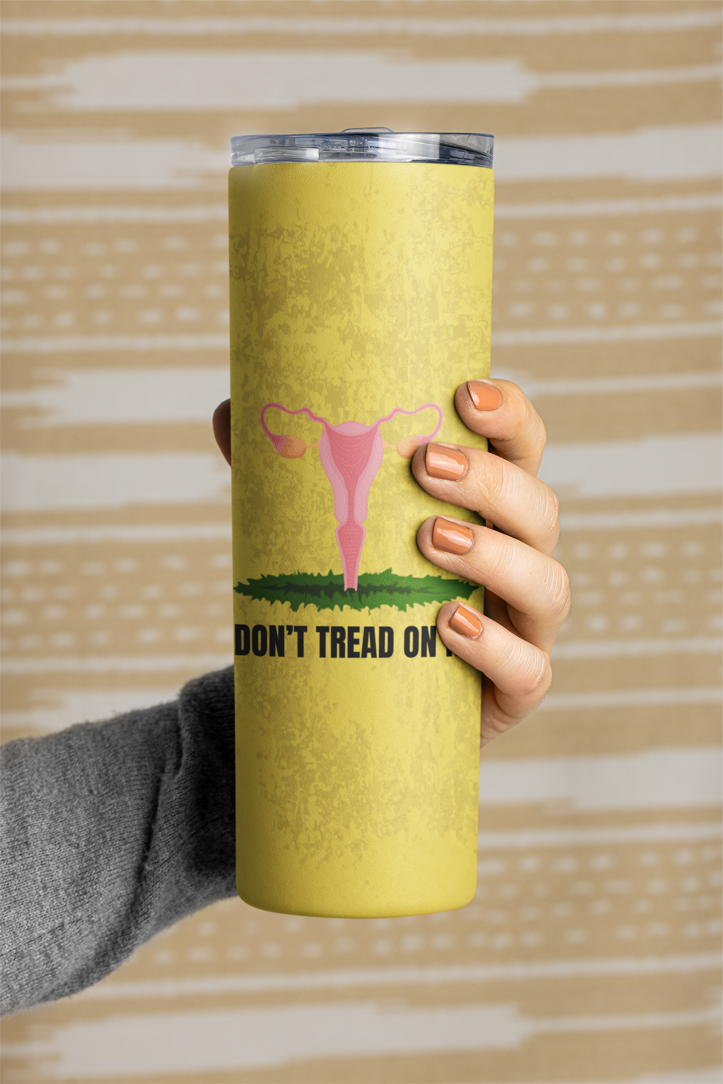 Don't tread on me skinny 20 ounce tumbler Abortion rights Gadsden flag liberty mothers day gift RGB Ruth Bader Ginsberg stocking stuffer woman Woman's body
