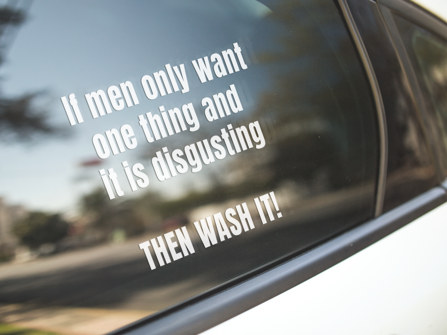 If men only want one thing and it's disgusting, then WASH IT - Vinyl decal All bumper sticker car sticker computer sticker Die cut stickers FB funny sticker funny stickers LOL sticker sarcastic sticker sticker Sticker design Sticker Shop stickers vinyl sticker Vinyl stickers water proof sticker window sticker