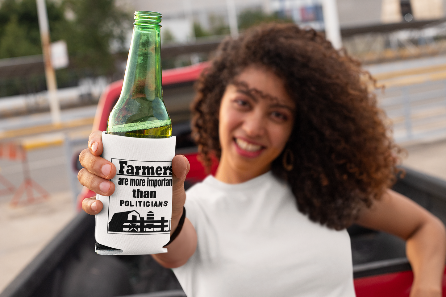 Farmers are more important than politicians Can / bottle Coozie All bottle cooler can cooler Christmas gift dads day gift FB gift for dad gift for grandpa gift for her gift for him gift for mom gift for sister gift for wife Koozie moms gift Unique gift