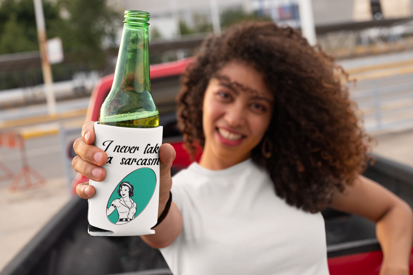 I NEVER fake a sarcasm Can / bottle Coozie All bottle cooler can cooler Christmas gift dads day gift FB gift for dad gift for grandpa gift for her gift for him gift for mom gift for sister gift for wife Koozie moms gift Unique gift