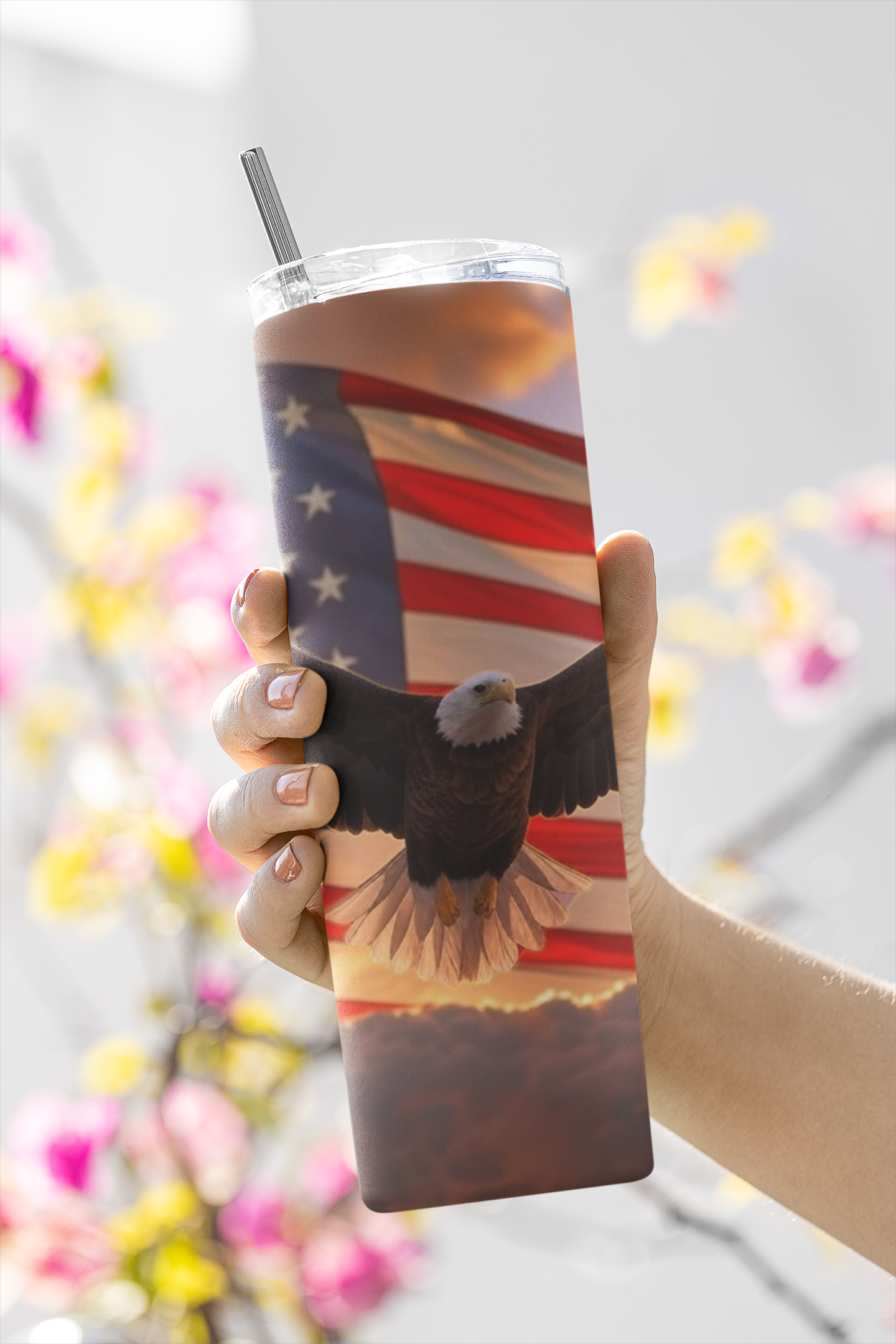 Patriotic American Eagle 20 ounce tumbler 4th of july All America Eagle FB freedom liberty Murica