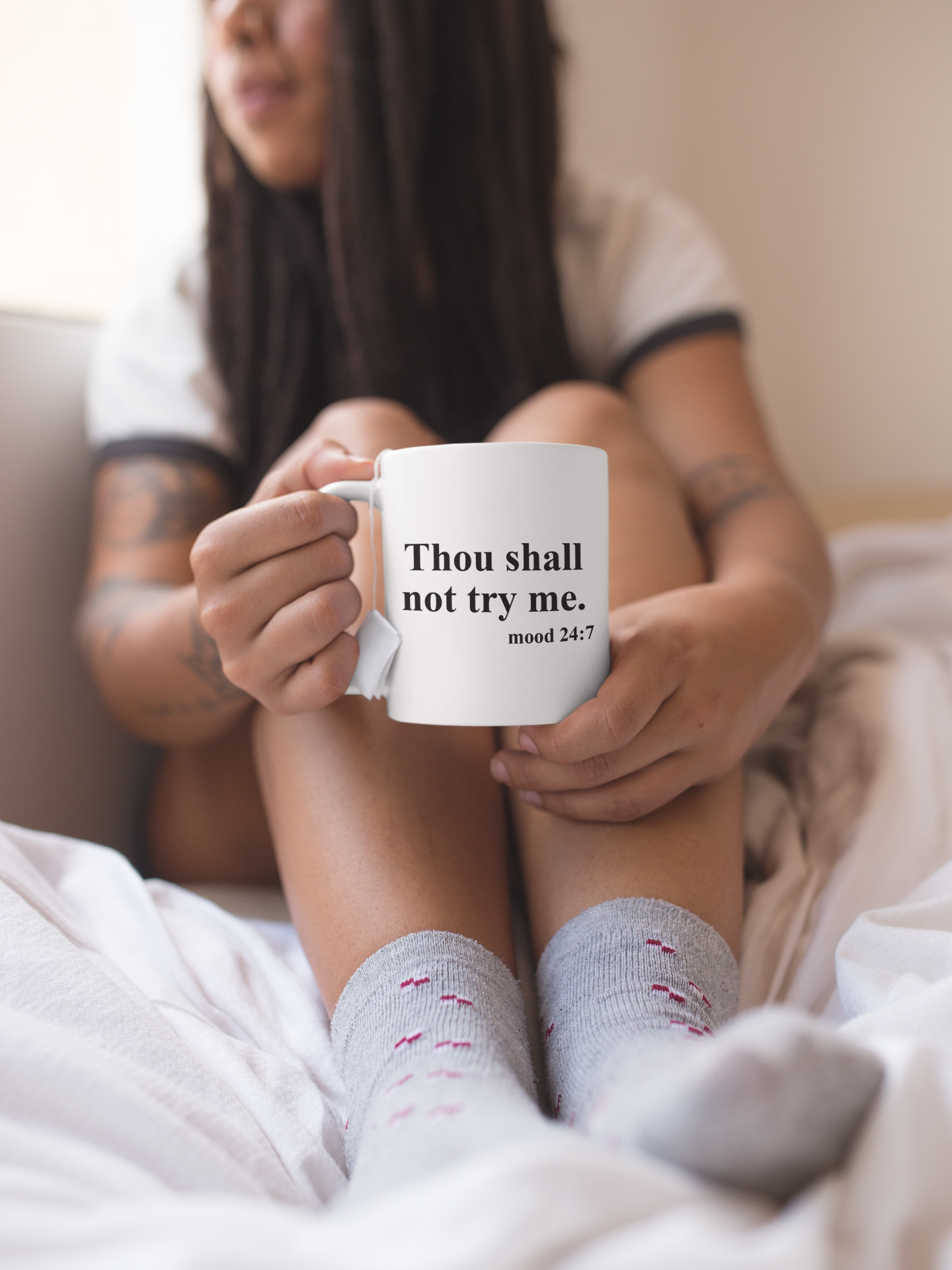 Thou shall not try me - Mug 11oz 15oz Family Friends Gift Present Funny Cute Coffee Tea Cup