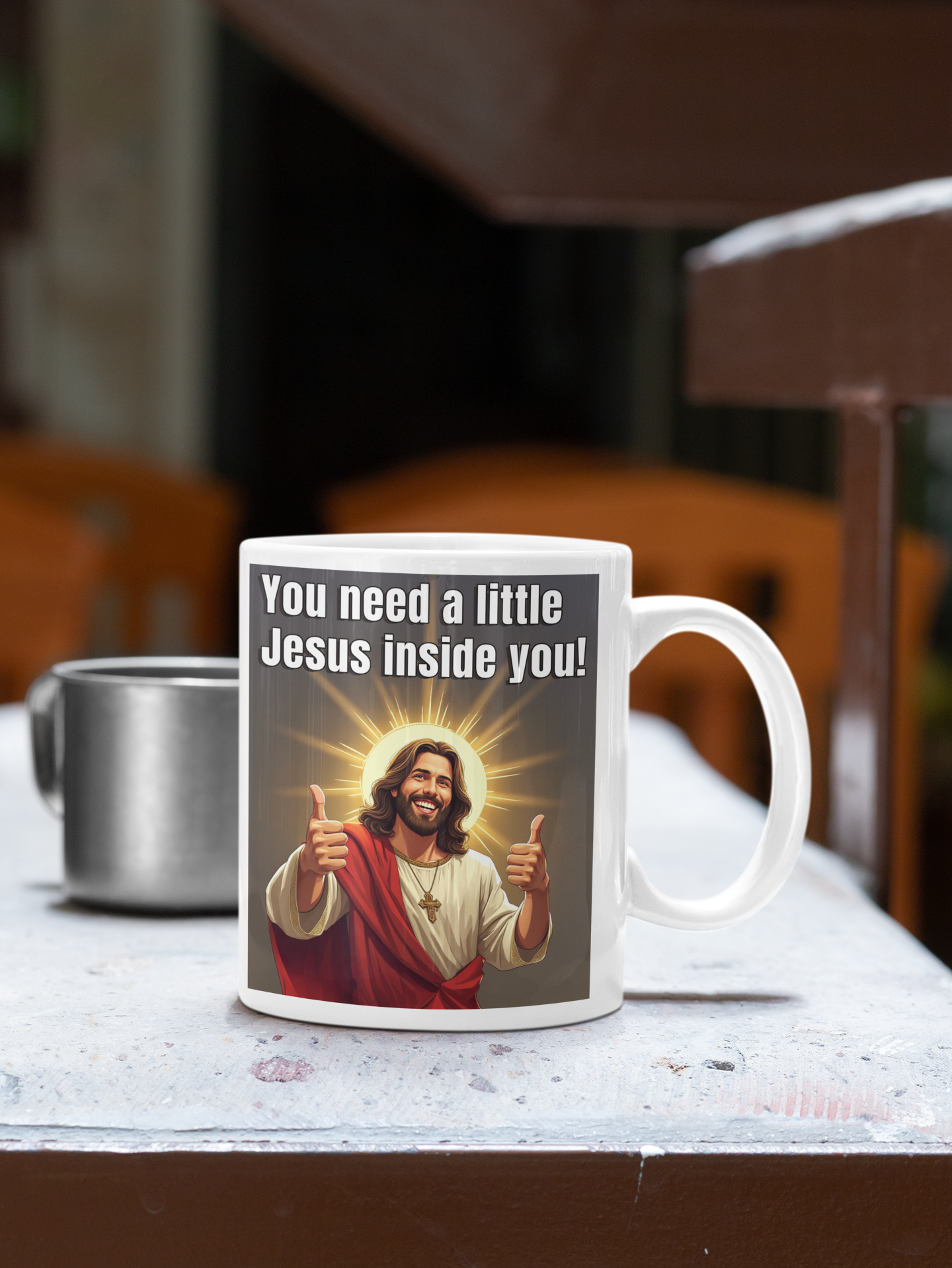 You need a little Jesus inside you white glossy mug All Caffeine Coffee Time FB gift for mom gift for wife Java jesus jesus meme Mocha religion stocking stuffer