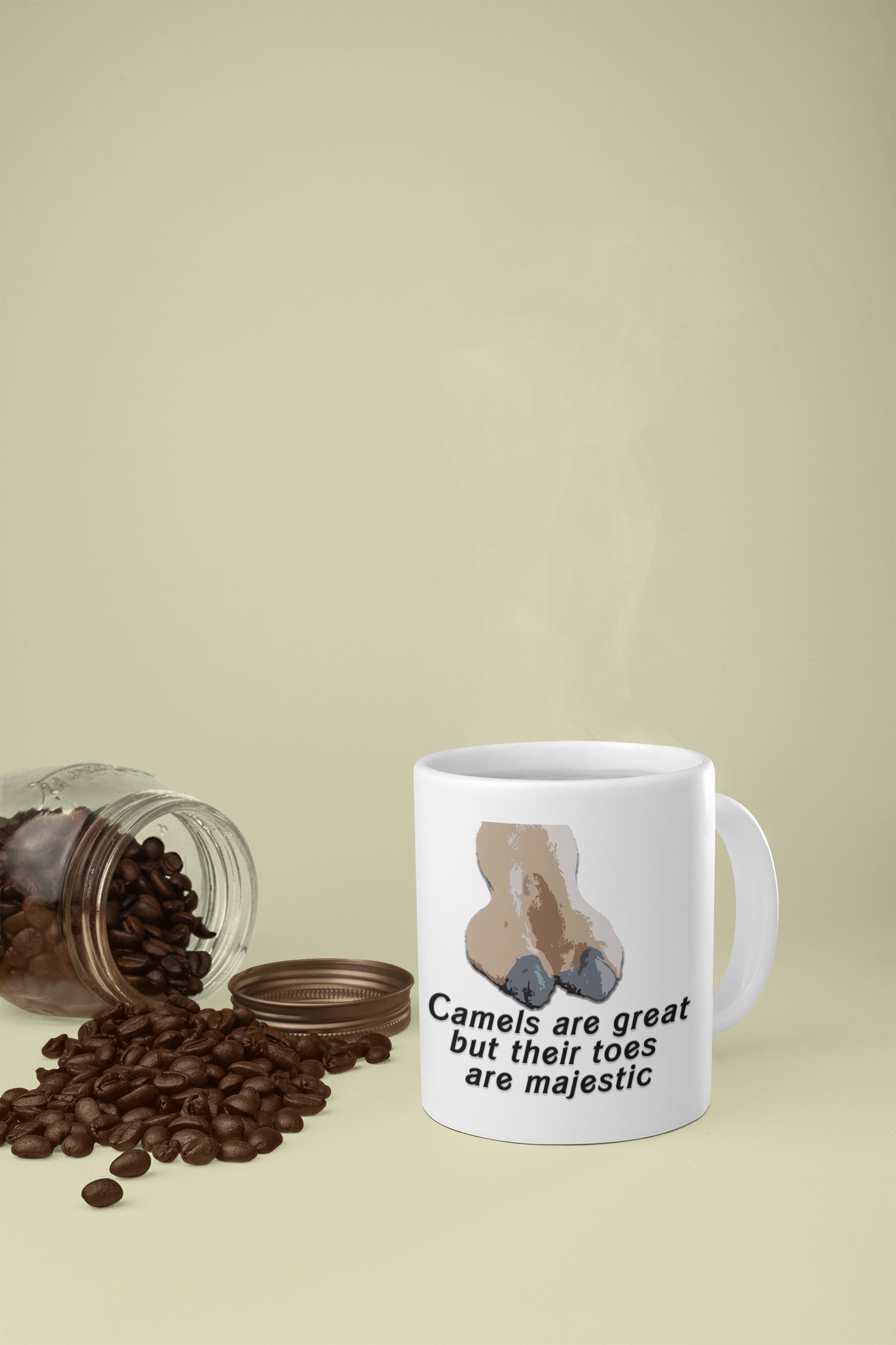 Camels are great but their toes are majestic - White glossy mug All FB