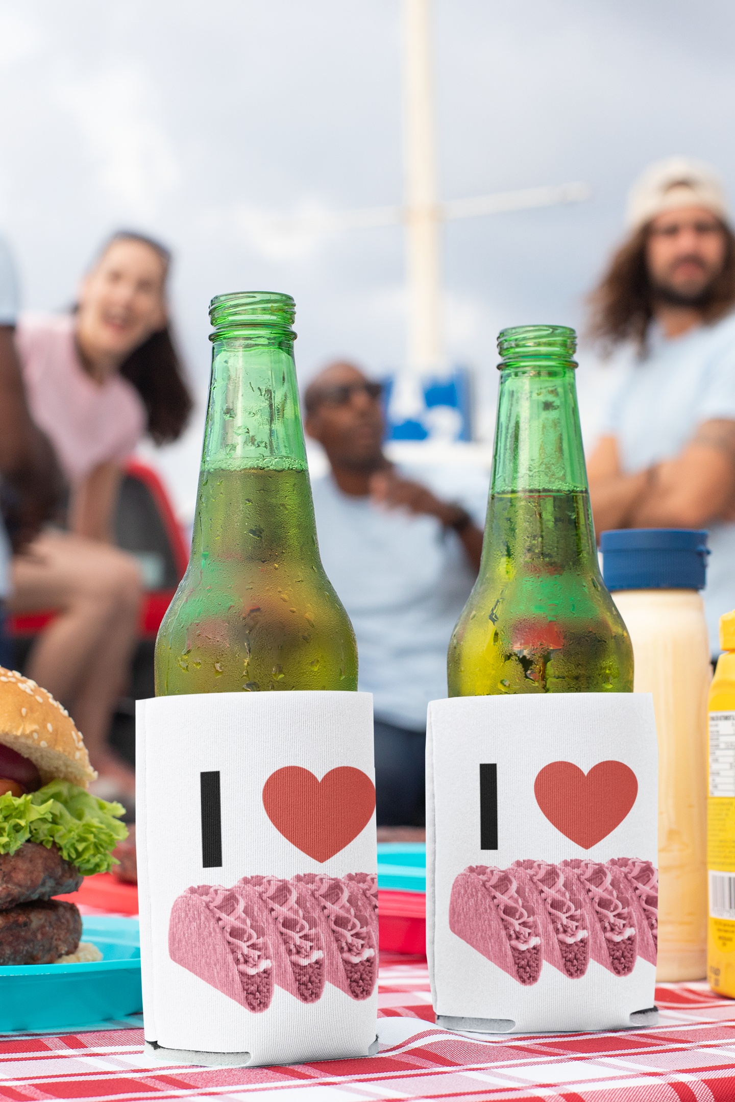 I LOVE pink tacos Can / bottle Coozie All bottle cooler can cooler Christmas gift dads day gift FB gift for dad gift for grandpa gift for her gift for him gift for mom gift for sister gift for wife Koozie moms gift Unique gift