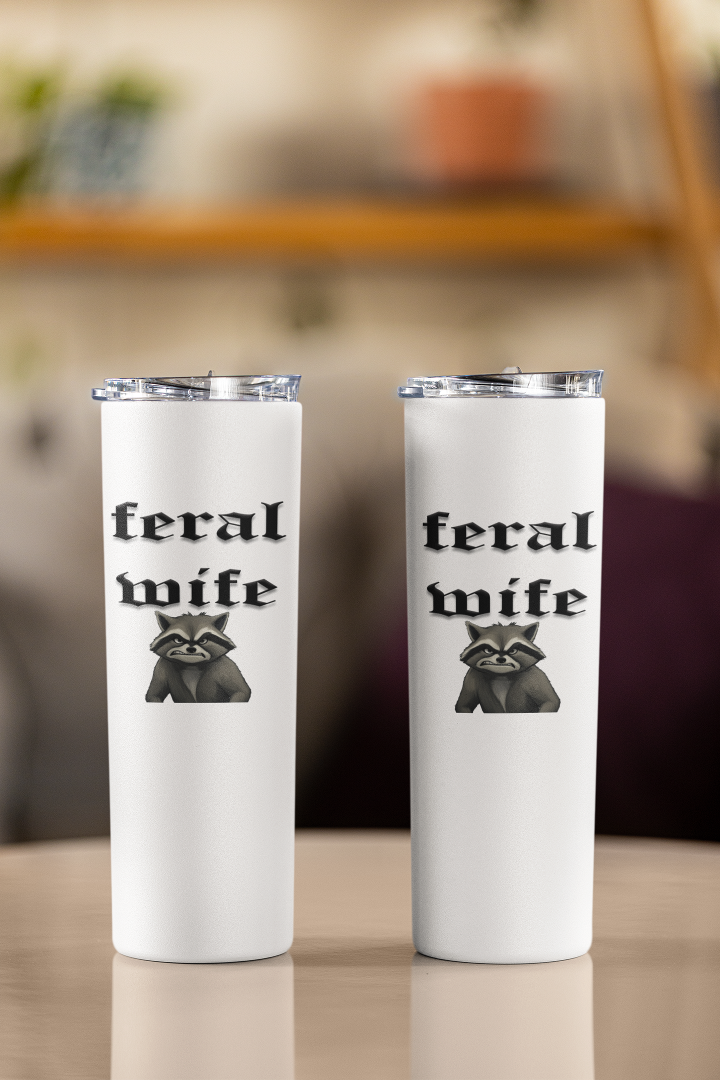Feral Wife 20 ounce stainless steel double-wall vacuum insulated tumbler All coworker gift FB funny Funny Gifts funny mothers day gift for her Gift For Her Him mothers day gift stocking stuffer Valentines Day
