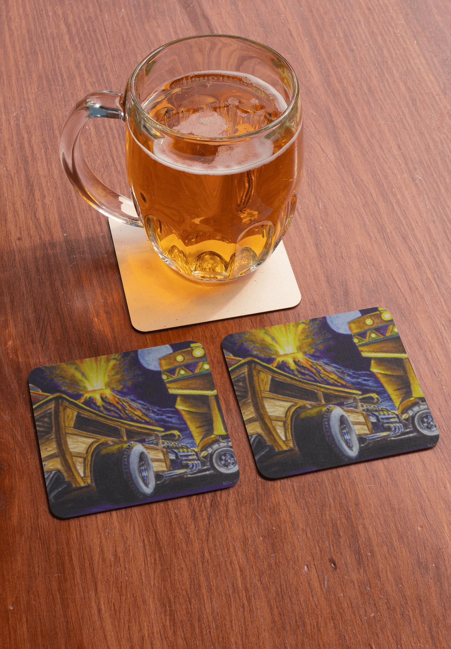 Surf Woody - MaddK Studio - Drink coaster