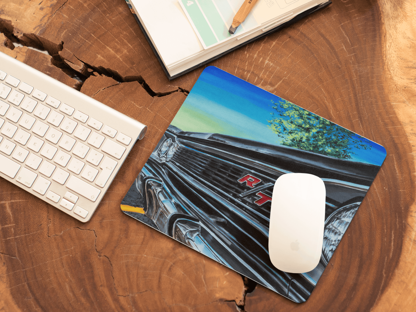 R/T - MaddK Studio - Mouse pad All car chrome classic american car classic car custom mouse pad Dodge dodge challenger Dodge Charger FB gas car gasoline car Gen x mouse pad horrible mouse pad large car MaddK mouse pad Mucle Car Muscle Car non-slip mouse pad Race Car Sports car Street Car Town Car Vintage Car