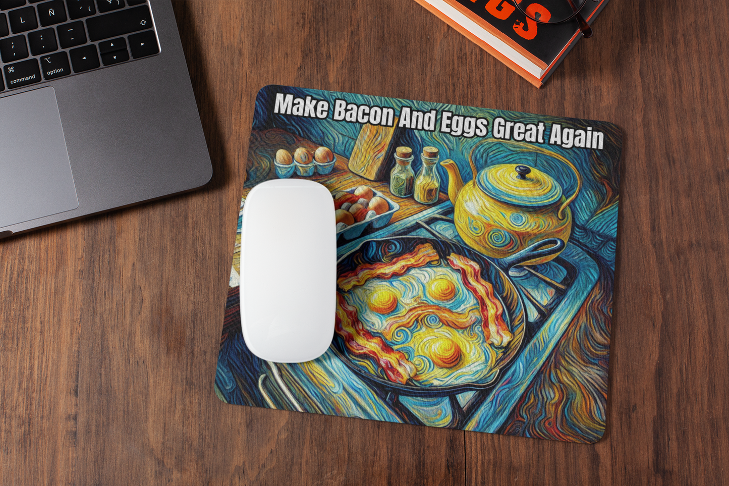 Make bacon and eggs great again Mouse pad All bacon Bacon and Eggs bacon lover carnivore carnivore bacon carnivore diet FB keto keto diet Ketogenic Made in America