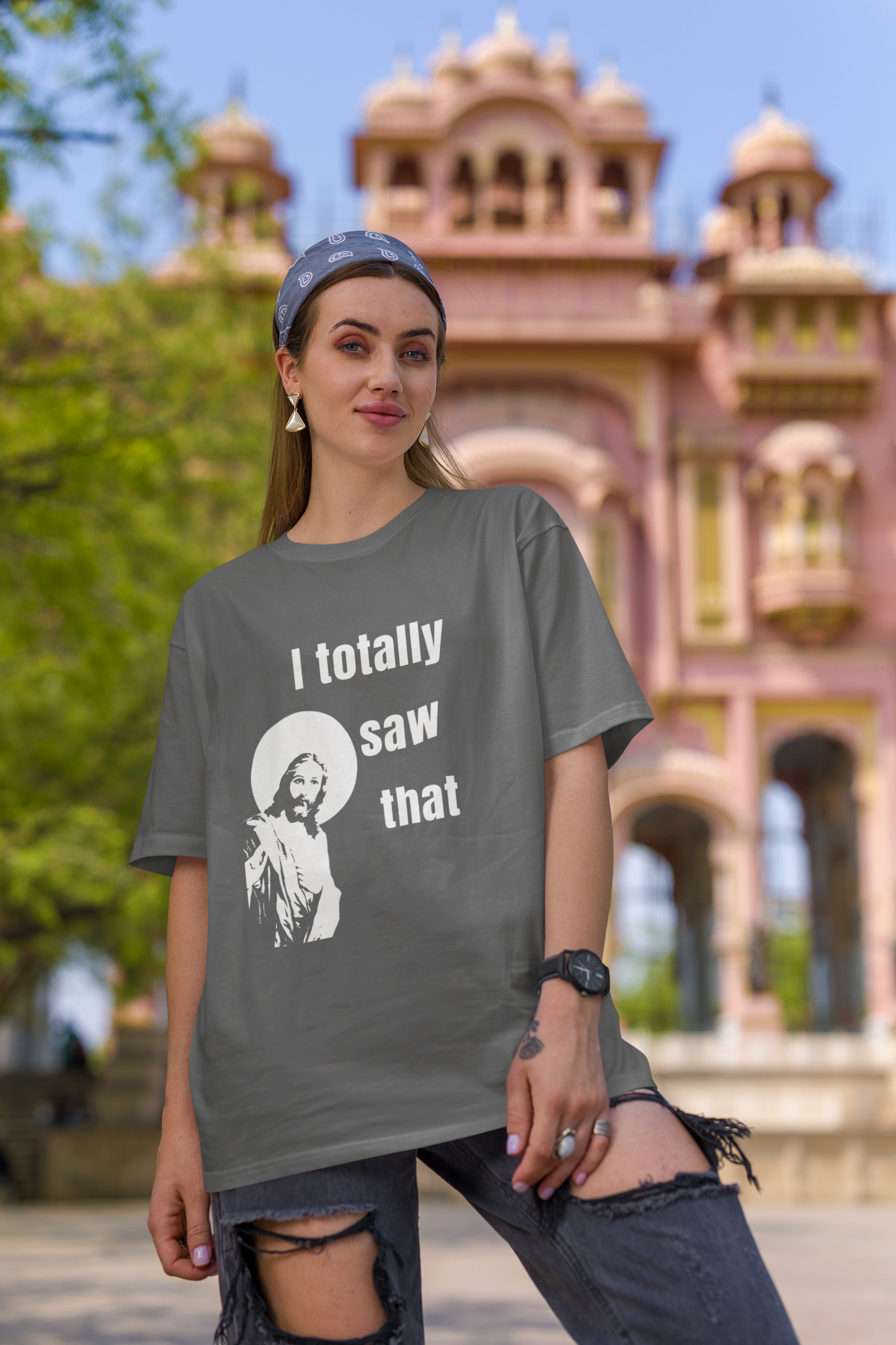 I totally saw that - Unisex T-Shirt All Christian christmas Christmas gift dads day gift FB gift for dad gift for grandpa gift for her gift for him gift for mom gift for sister gift for wife god i saw that i totally saw that jesus jesus meme moms gift smoking Unique gift