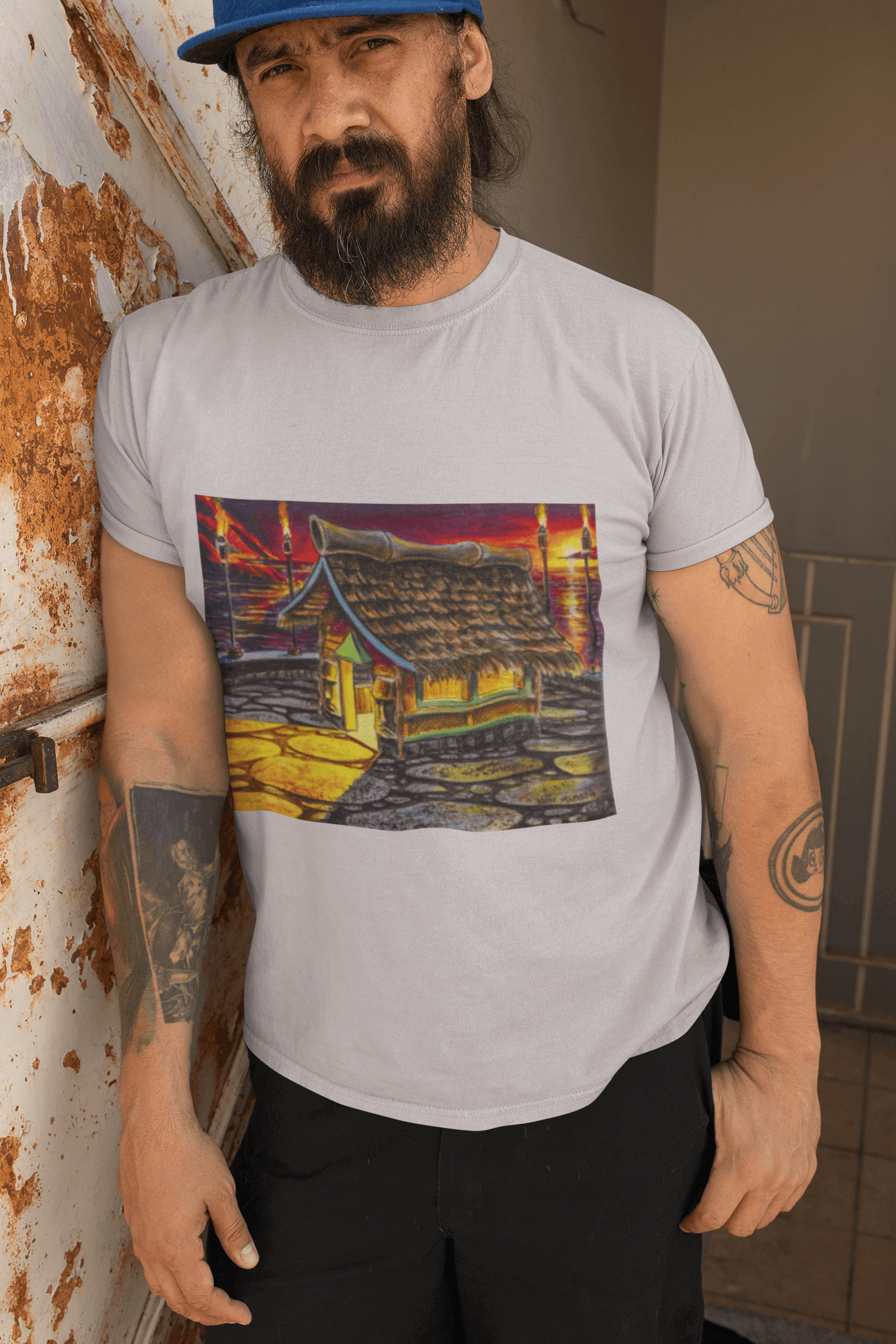 Island Tiki Hut - MaddK Studio - Unisex Short-Sleeve T-Shirt
