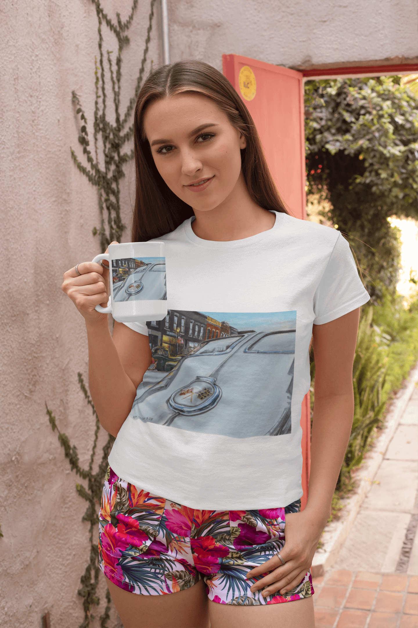 Split Window - MaddK Studio- White glossy mug