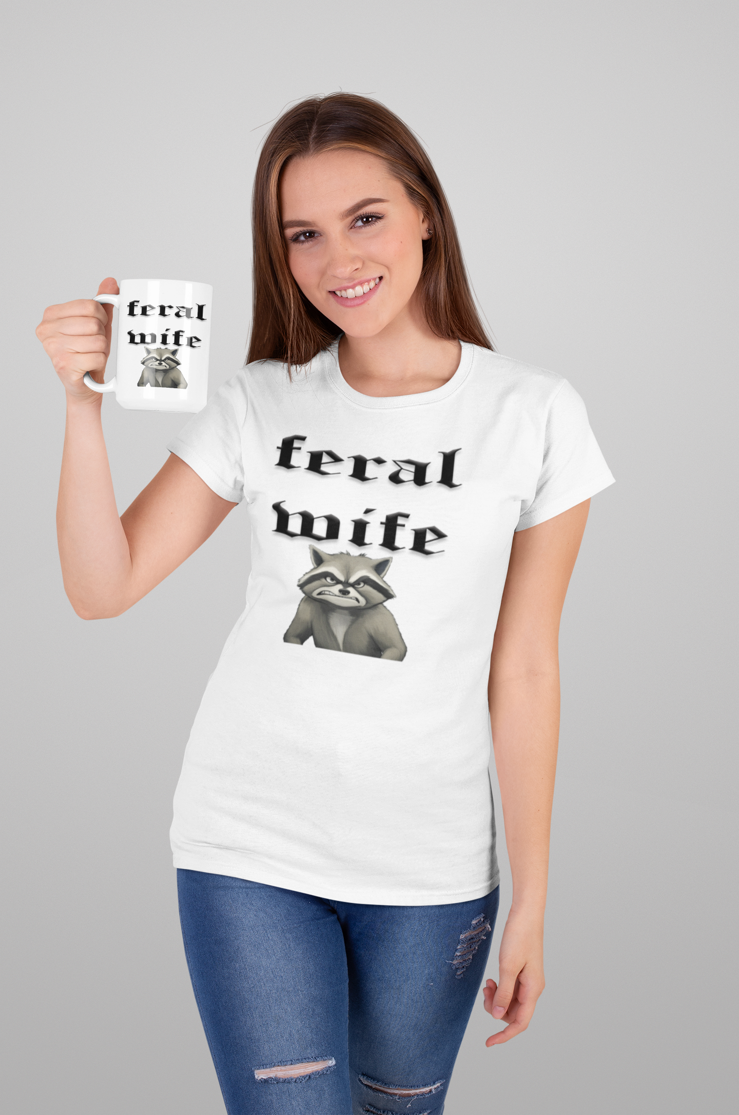 Feral Wife mug All Coffee Time FB Feral Wife funny mothers day Funny Sarcastic Mug gift for mom gift for wife Mocha mothers day mothers day gift mothers day mug stocking stuffer