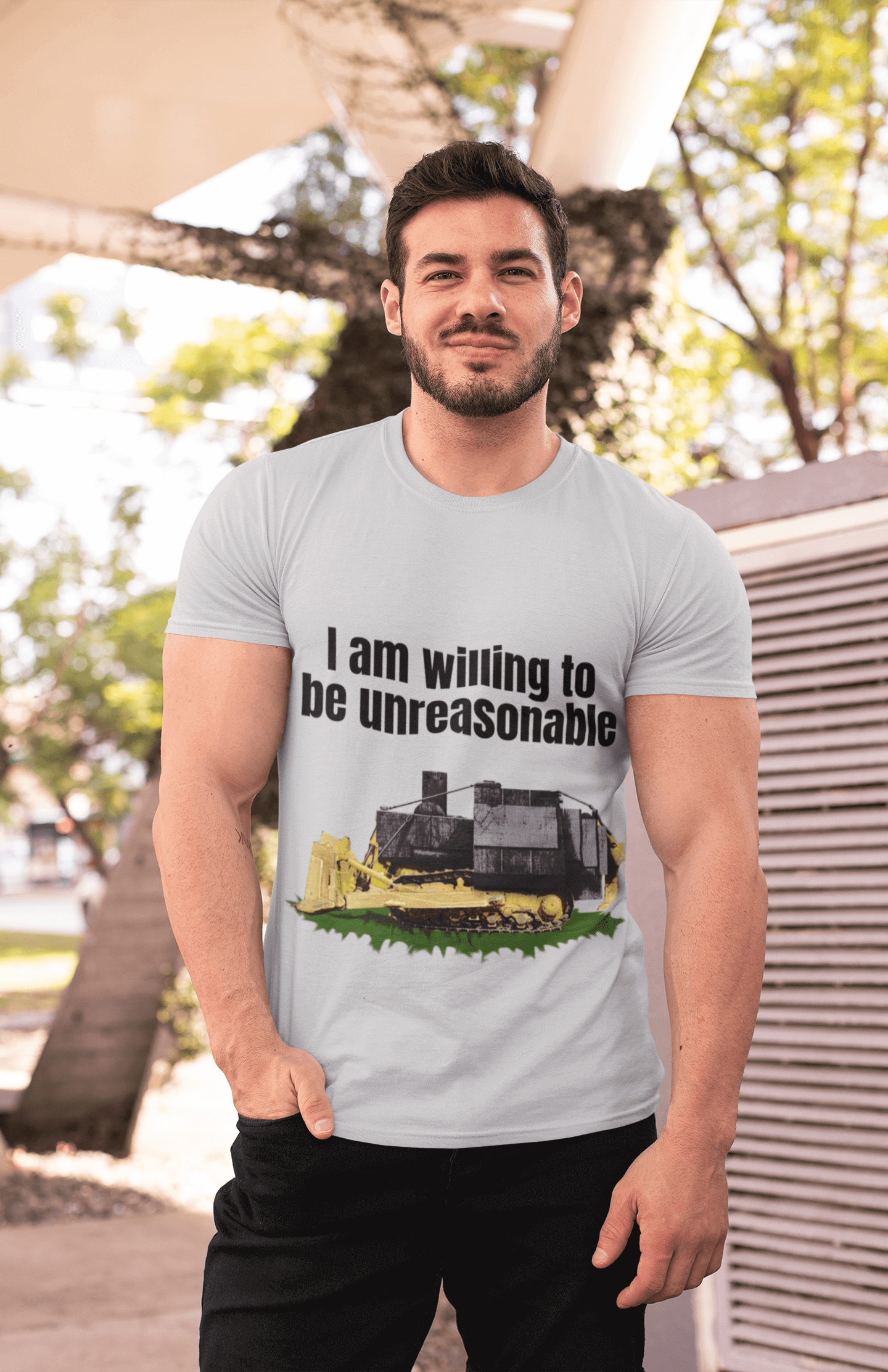 I am willing to be unreasonable - Short-Sleeve Unisex T-Shirt 1776 2A 2nd amendment 2nd amendmnet 4th of july adult agorism dont tread on me freedom freedumb kill dozer killdozer liberal tears libertarian liberty liberty snake