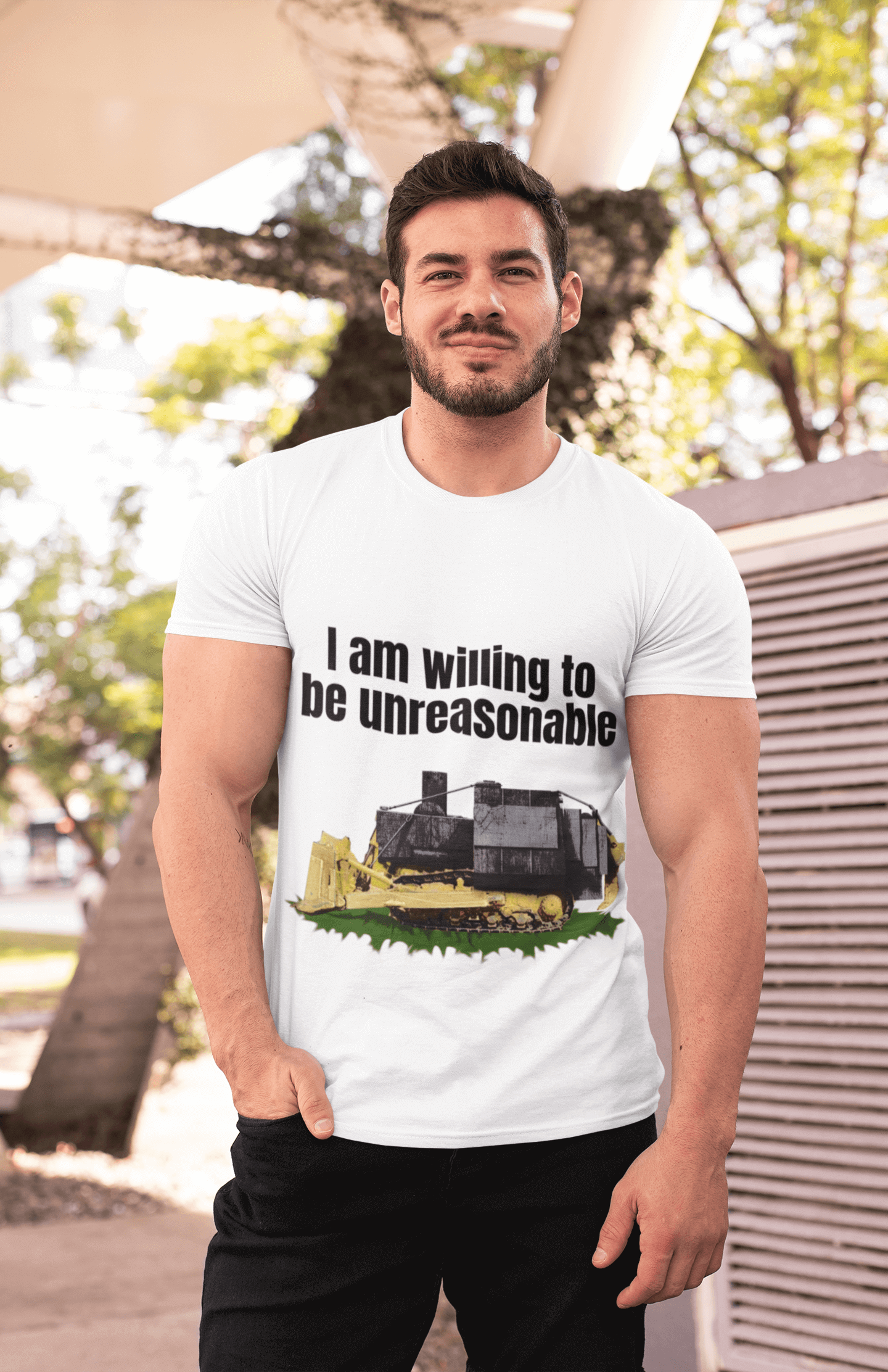 I am willing to be unreasonable - Short-Sleeve Unisex T-Shirt 1776 2A 2nd amendment 2nd amendmnet 4th of july adult agorism dont tread on me freedom freedumb kill dozer killdozer liberal tears libertarian liberty liberty snake