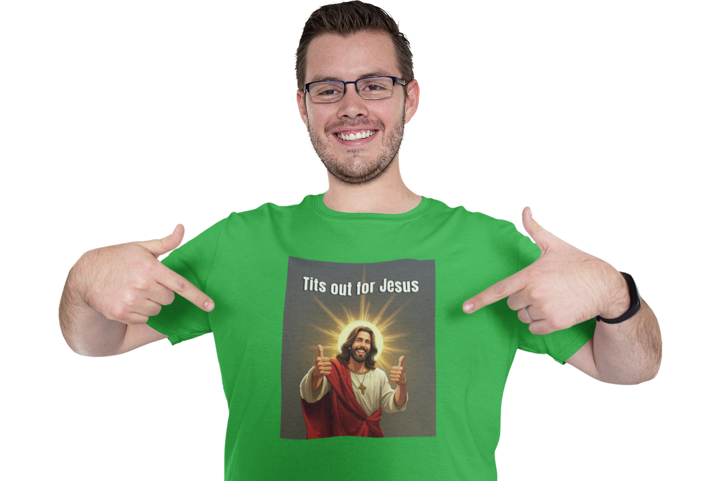 Tits out for Jesus v2 unisex T-Shirt Christmas gift Fathers Day Shirt funny shirt gift for dad gift for grandpa gift for mom gift for wife Offensive raunchy T-Shirt Unique gift
