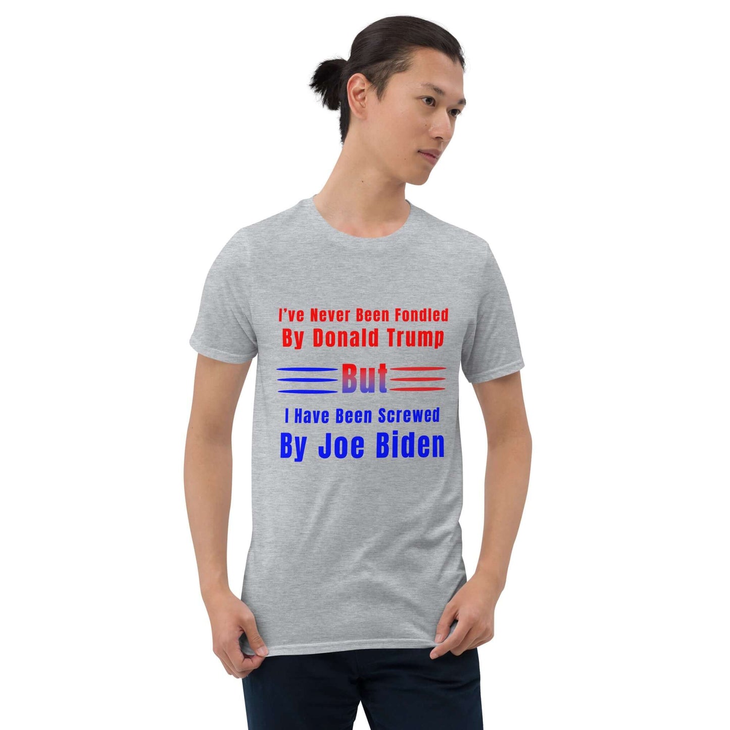Screwed by Joe Biden - Short-Sleeve Unisex T-Shirt biden bidens america dads day Fahters day gift for dad gift for grandpa gift for her gift for him gift for husband gift for sister gift for wife hand made Handmade horrible designs horribledesigns liberal tears made in USA maga moms day moms gift small business super dad Trump Unique gift