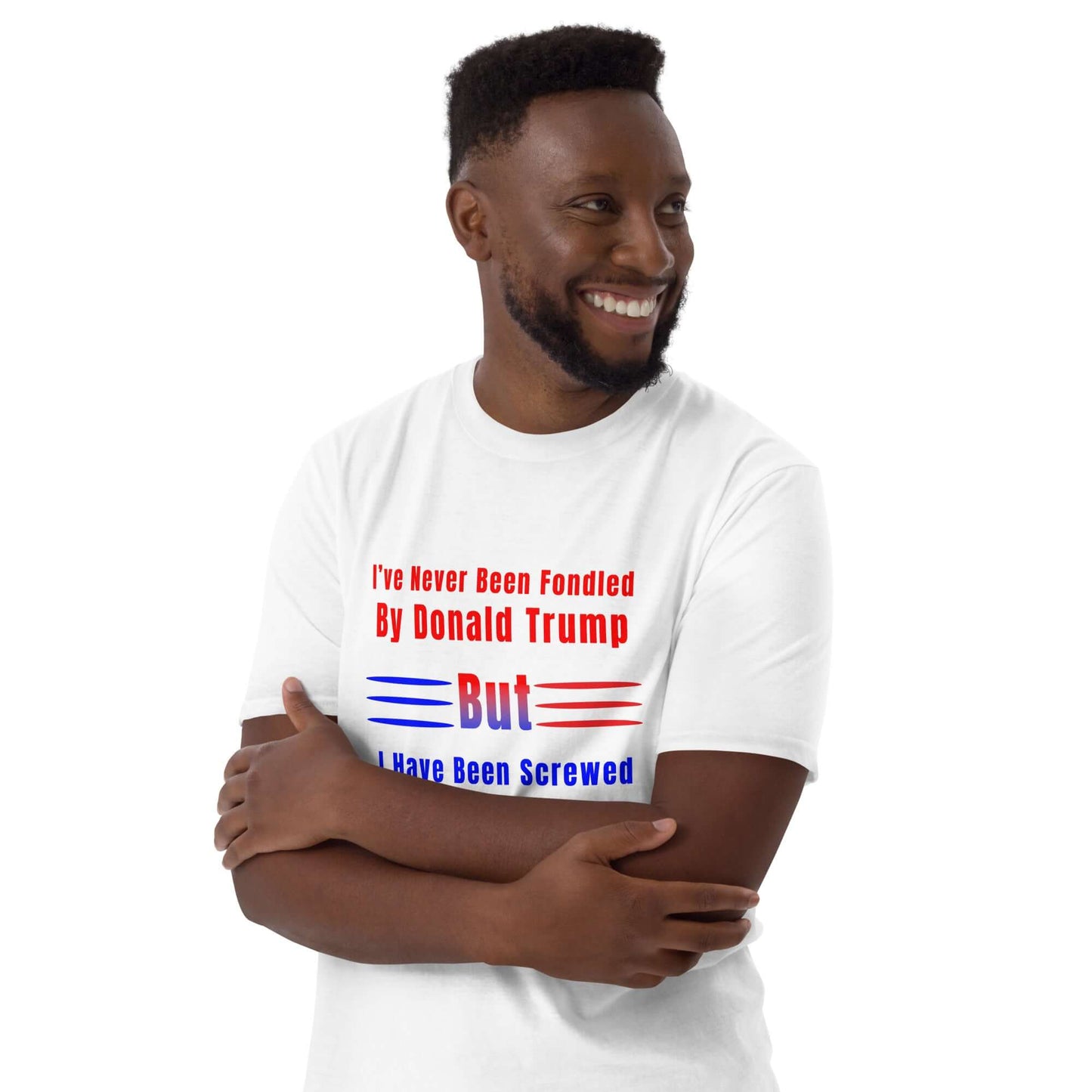 Screwed by Joe Biden - Short-Sleeve Unisex T-Shirt biden bidens america dads day Fahters day gift for dad gift for grandpa gift for her gift for him gift for husband gift for sister gift for wife hand made Handmade horrible designs horribledesigns liberal tears made in USA maga moms day moms gift small business super dad Trump Unique gift