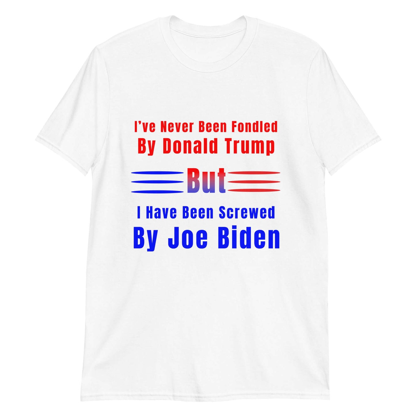 Screwed by Joe Biden - Short-Sleeve Unisex T-Shirt biden bidens america dads day Fahters day gift for dad gift for grandpa gift for her gift for him gift for husband gift for sister gift for wife hand made Handmade horrible designs horribledesigns liberal tears made in USA maga moms day moms gift small business super dad Trump Unique gift