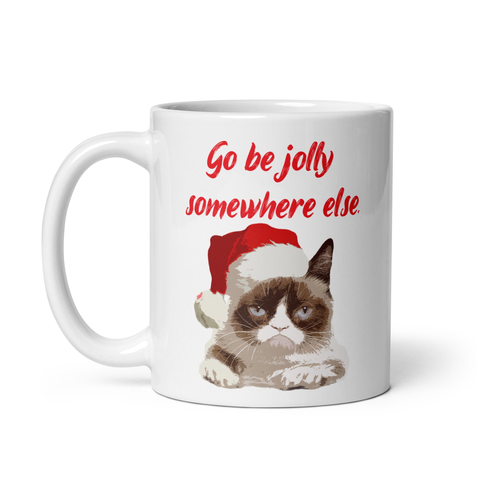 Grumpy cat - go be jolly somewhere else Mug Wholesale adult mug All Christmas gift co-worker gift coffee mug coworker gift dads day gift dishwasher safe mug FB funny coffee mug funny mug mug wholesale