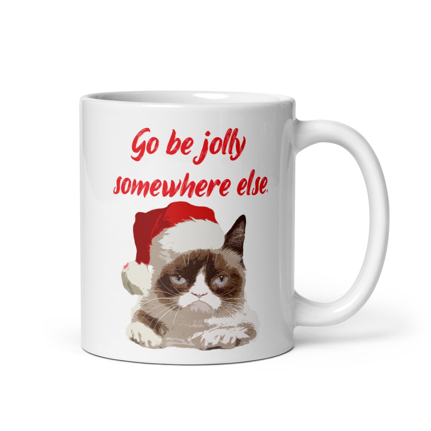 Grumpy cat - go be jolly somewhere else Mug Wholesale adult mug All Christmas gift co-worker gift coffee mug coworker gift dads day gift dishwasher safe mug FB funny coffee mug funny mug mug wholesale