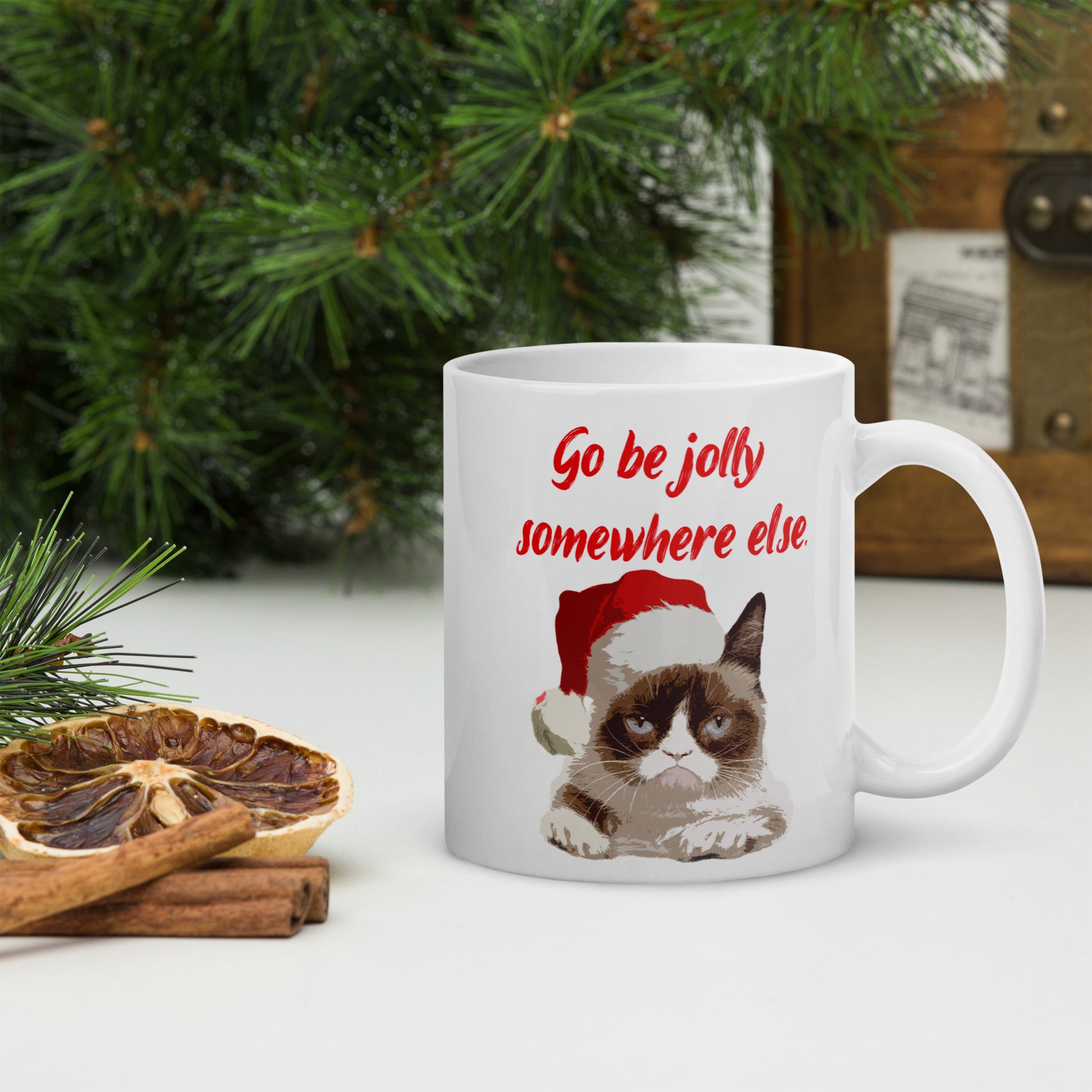 Grumpy cat - go be jolly somewhere else Mug Wholesale adult mug All Christmas gift co-worker gift coffee mug coworker gift dads day gift dishwasher safe mug FB funny coffee mug funny mug mug wholesale