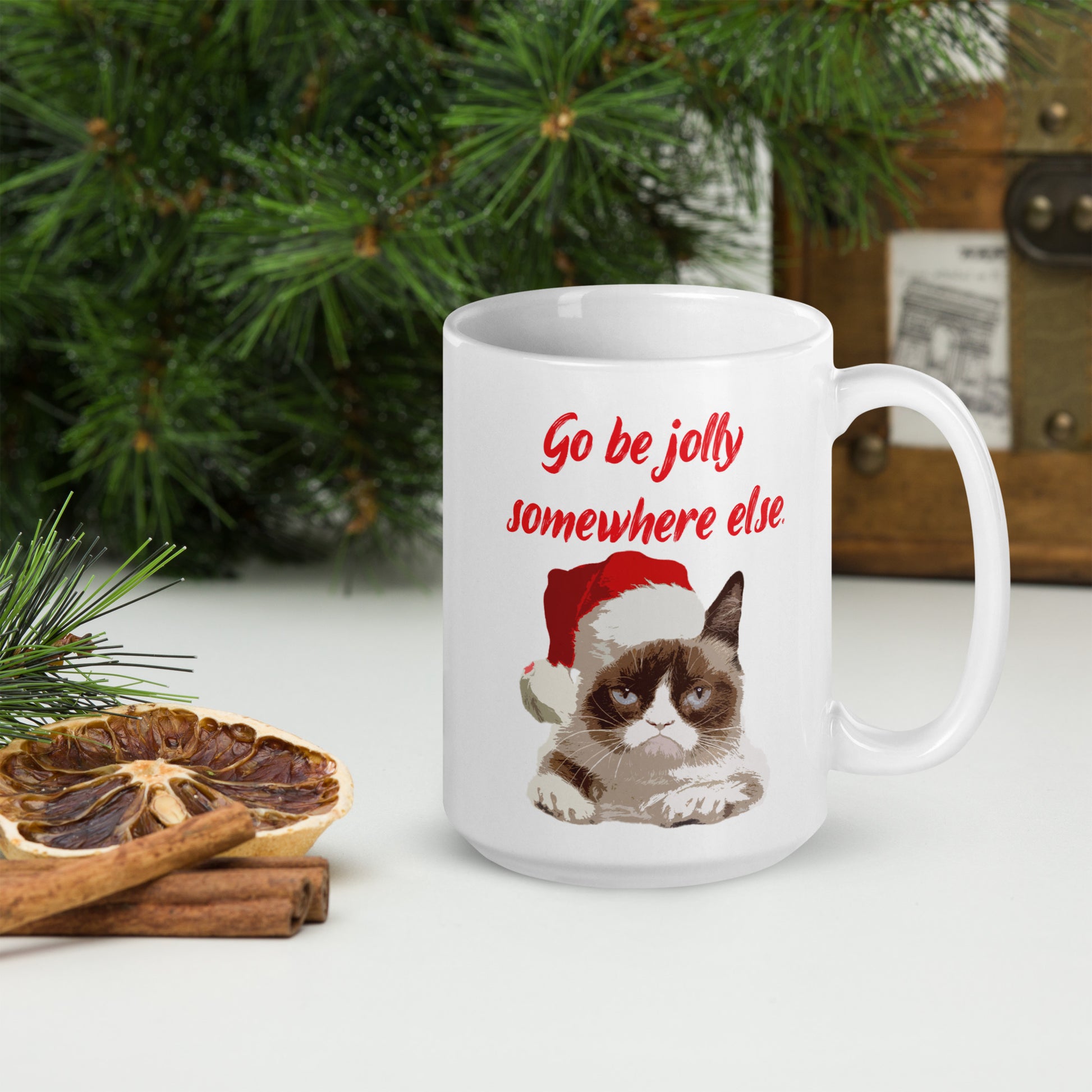 Grumpy cat - go be jolly somewhere else Mug Wholesale adult mug All Christmas gift co-worker gift coffee mug coworker gift dads day gift dishwasher safe mug FB funny coffee mug funny mug mug wholesale