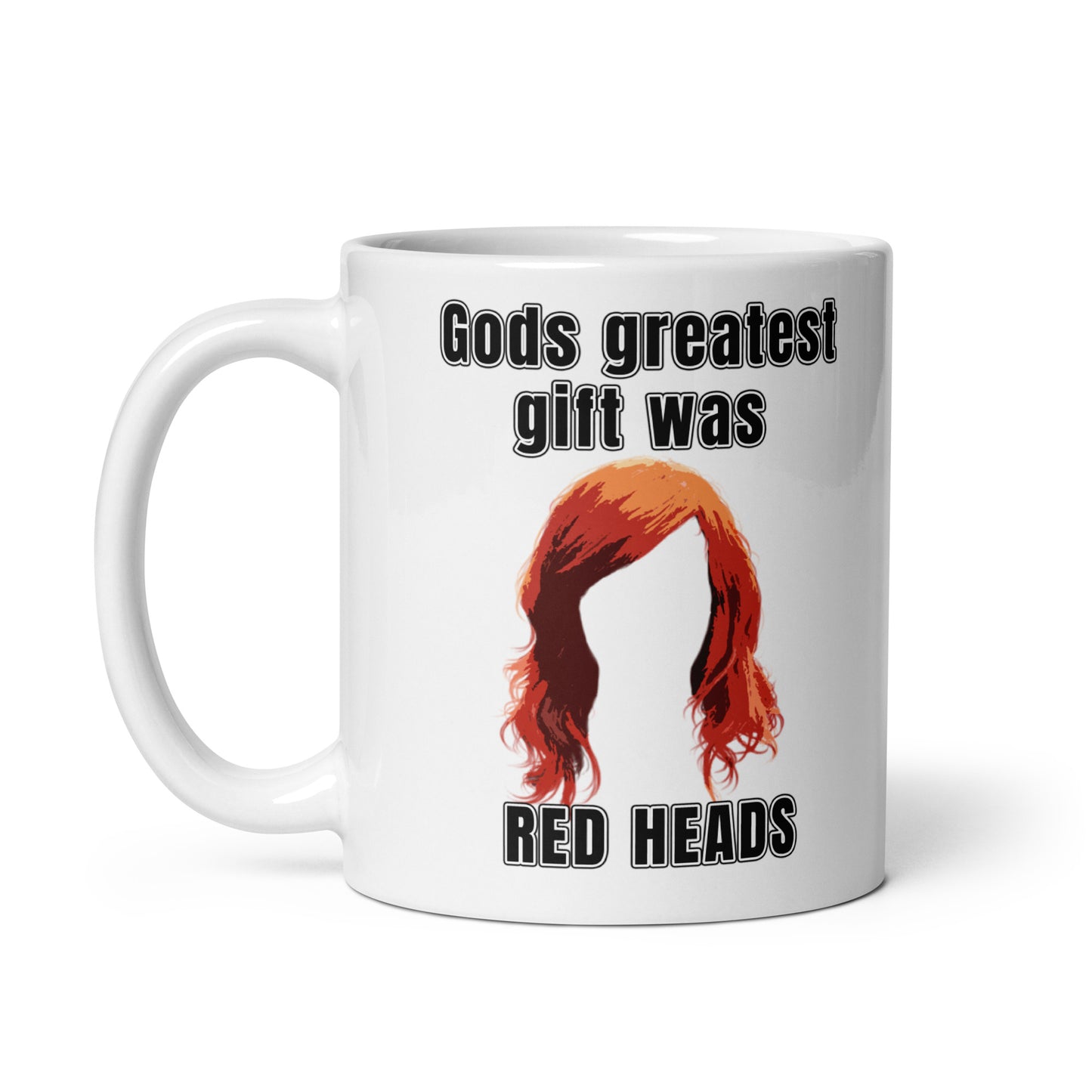 Gods greatest gift was RED HEADS - White glossy mug All FB ginger god mothers day red hair red head