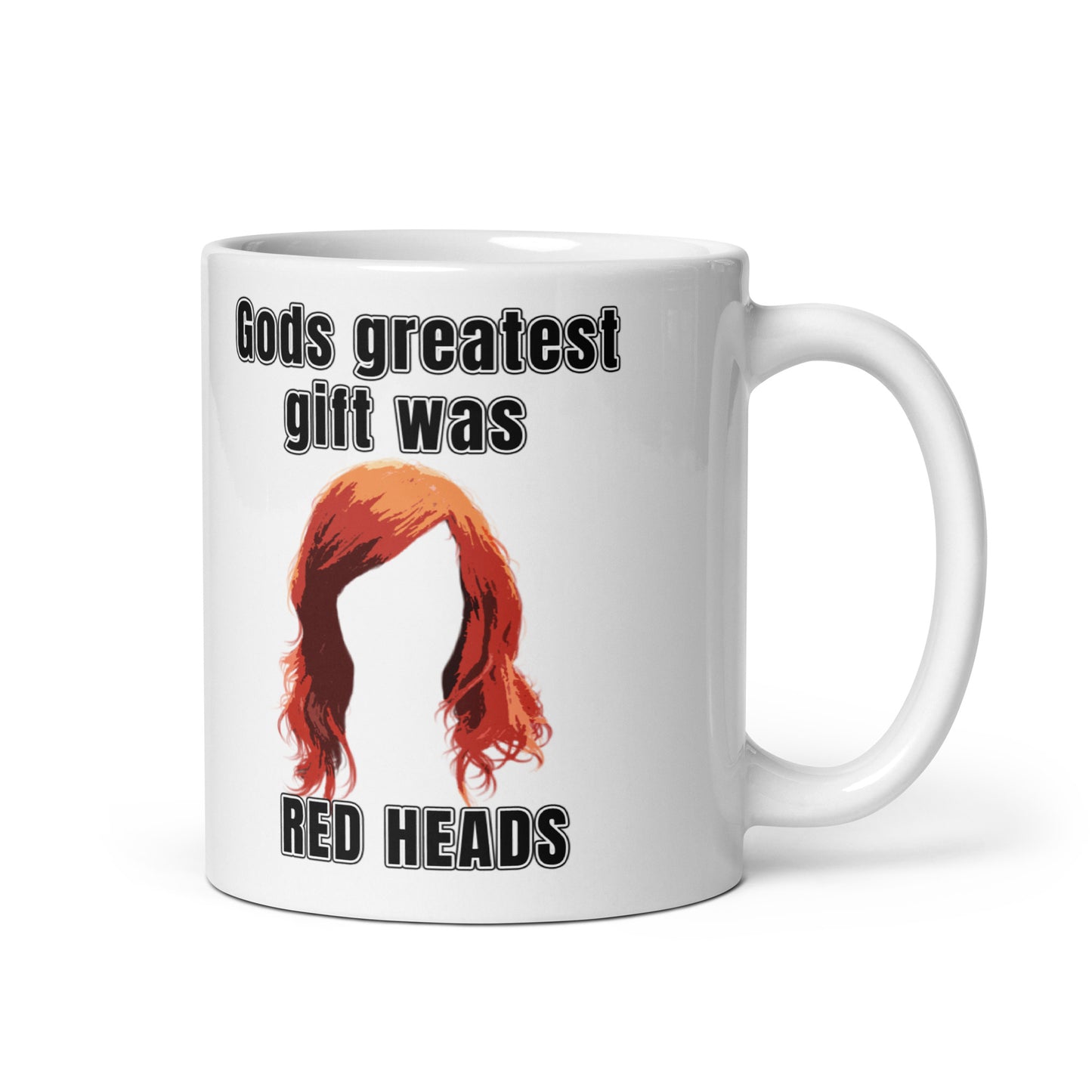 Gods greatest gift was RED HEADS - White glossy mug All FB ginger god mothers day red hair red head