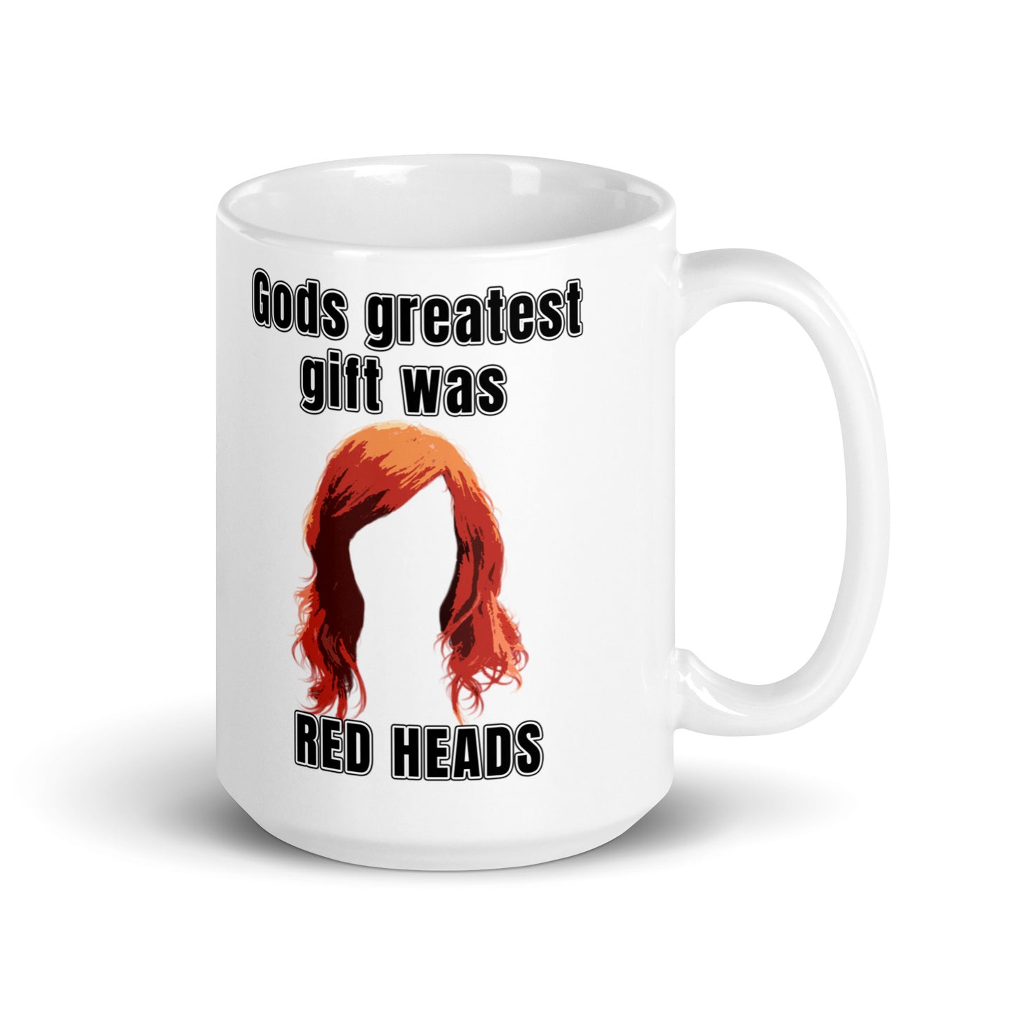 Gods greatest gift was RED HEADS - White glossy mug All FB ginger god mothers day red hair red head