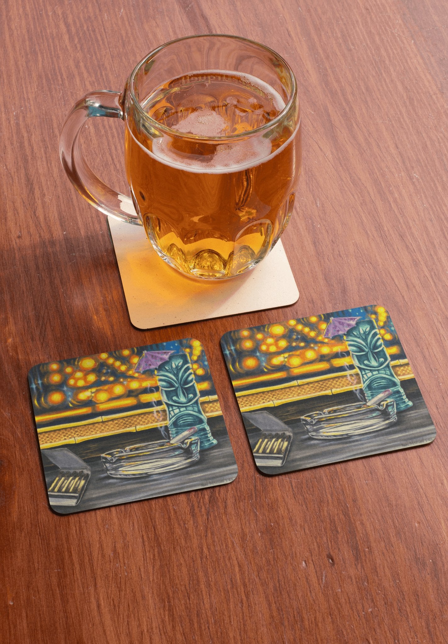 Beth stepped away - MaddK Studio - Drink coaster - Horrible Designs