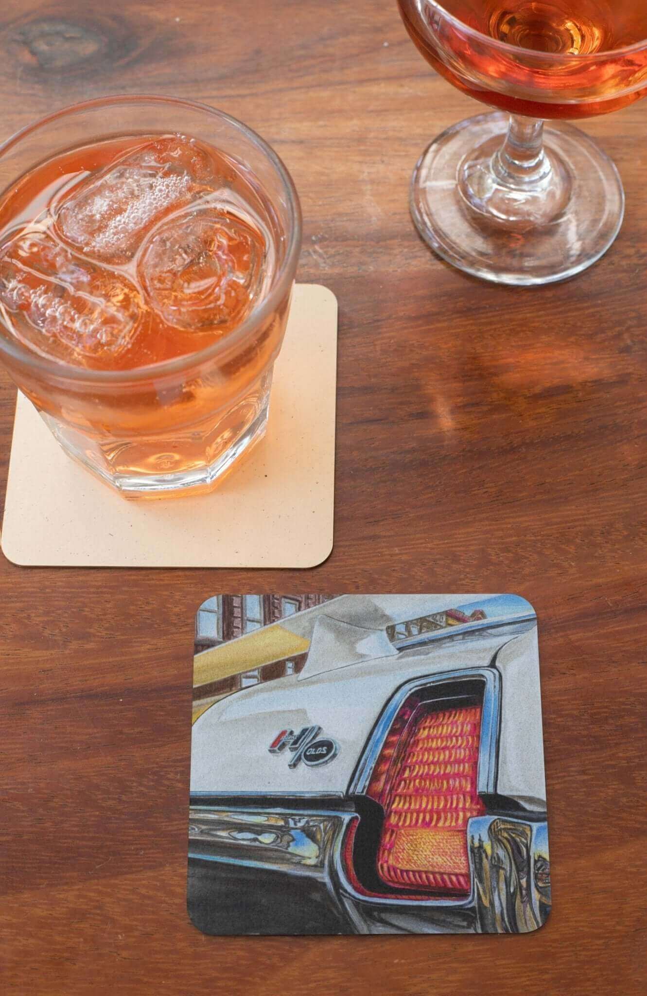 Doctor Olds' Hurst 69 - MaddK Studio - Drink coaster 1970 olds 1970 oldsmobile All American Made American Muscle chevy Chevy Strong FB Made In America made in USA MUSCLE Muscle Car Muscle Kar Olds olds 442 Olds Hurts Oldsmobile oldsmobile 442