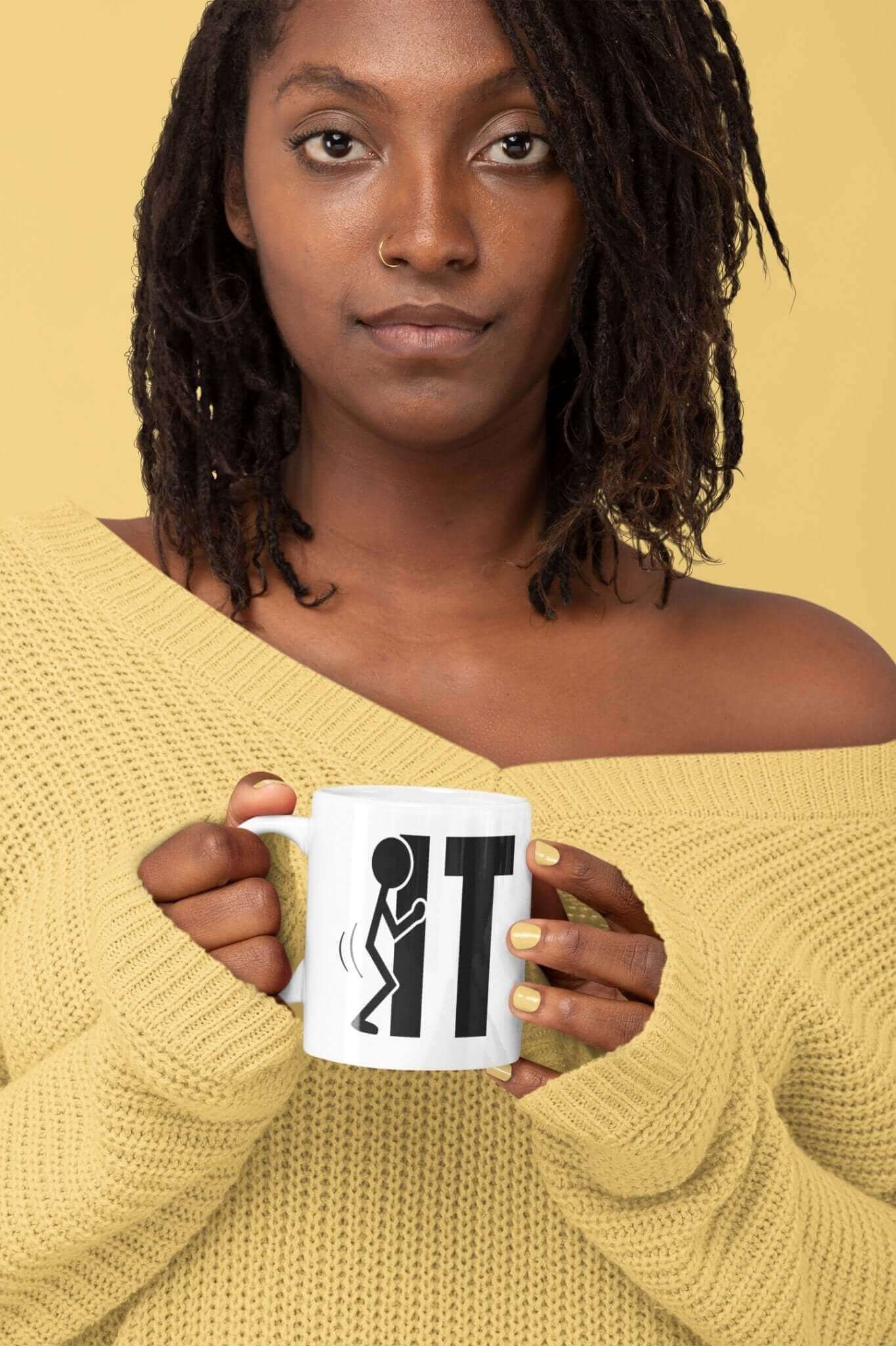 F**k It - White glossy mug All Coffee Addiction Coffee Break Coffee Humor Coffee is Life Coffee Lover Coffee Shop Coffee Snob Coffee Time F IT FB Fu*k It Funny Quotes Latte Mocha Procaffeinating Wordplay