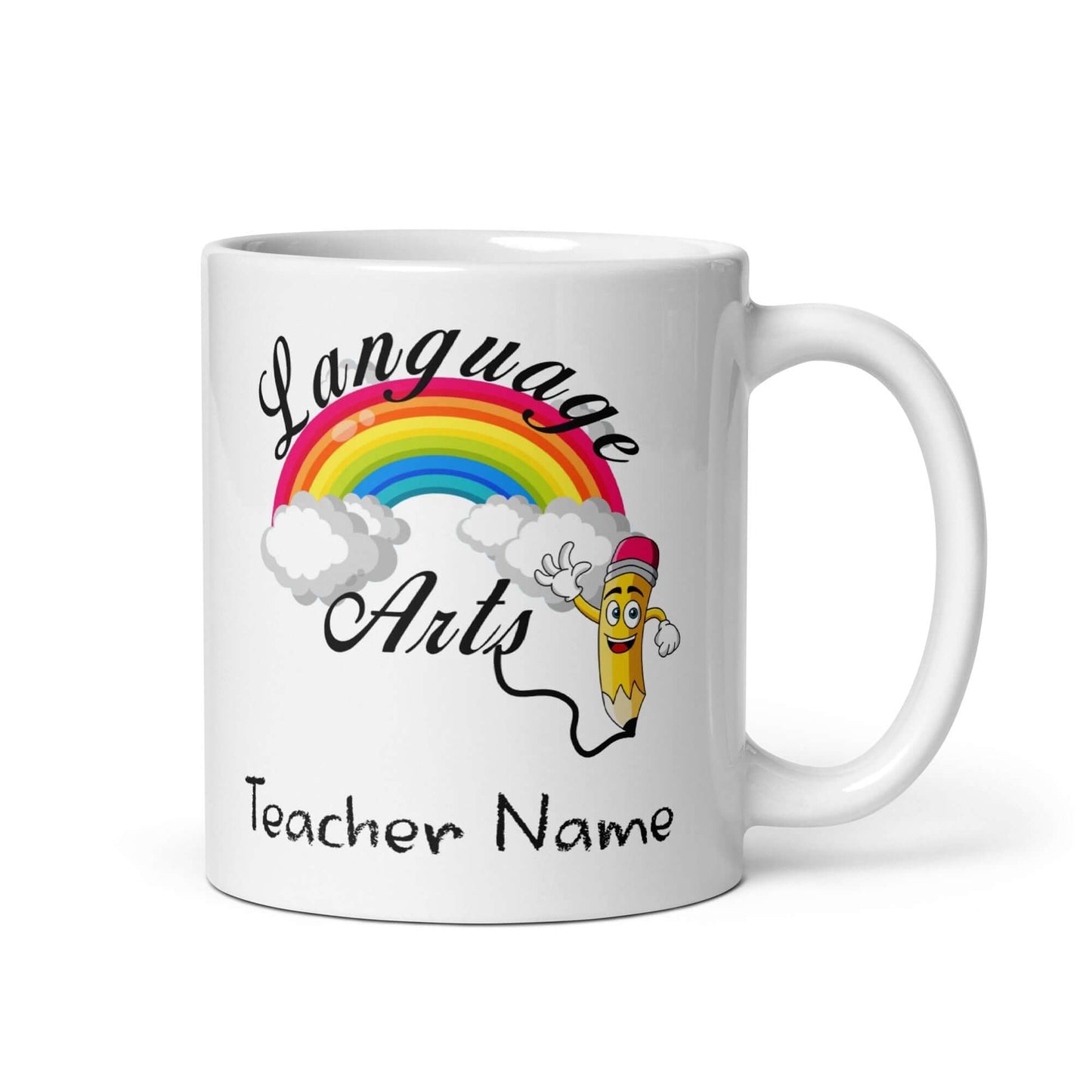 Language Arts Teacher - White glossy mug All end of year FB school teacher teacher appreciation teacher gift