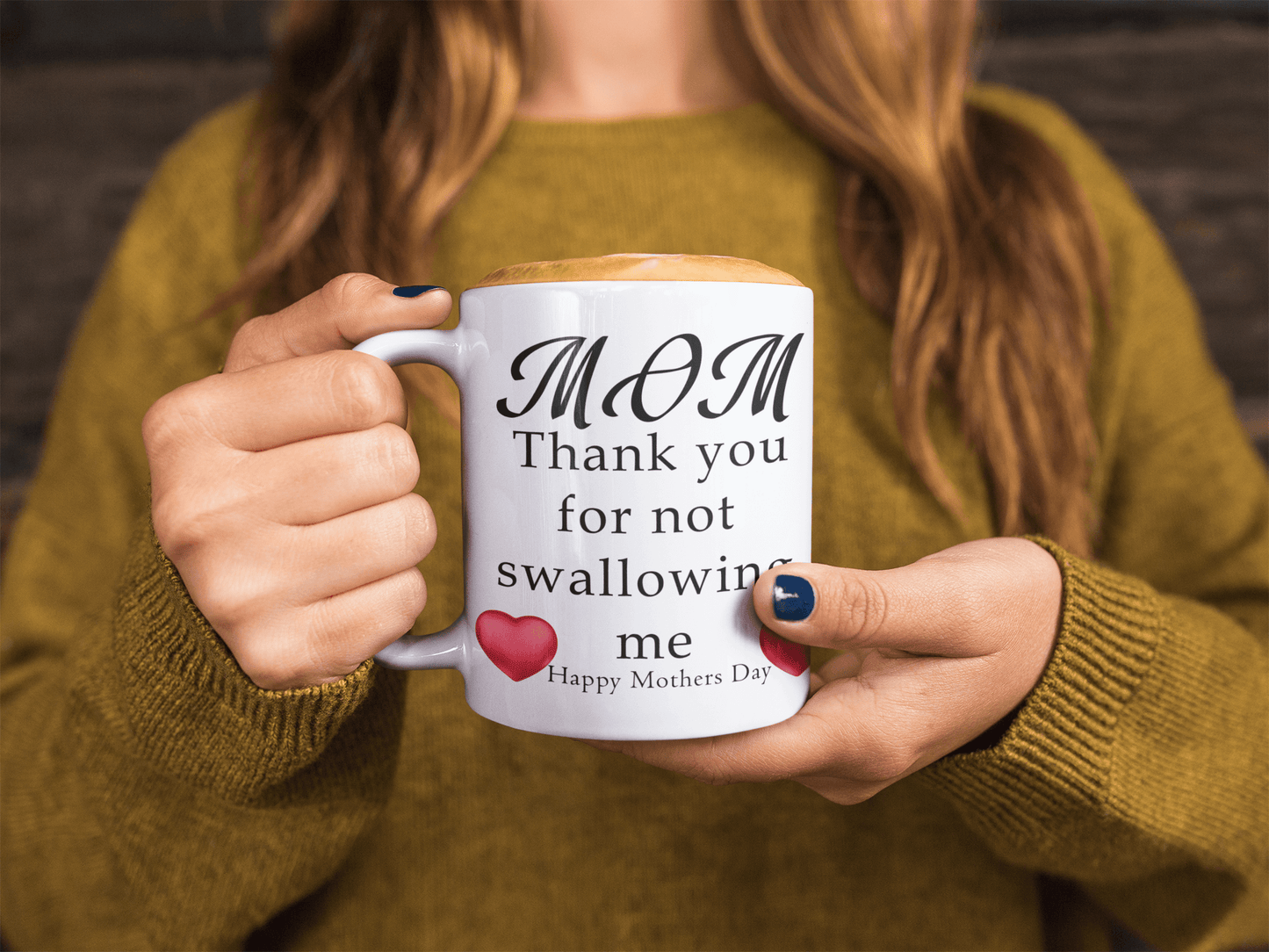 Mom, thank you for not swallowing me - Happy Mothers day - White glossy mug All Coffee Humor Coffee is Life Coffee Lover Coffee Snob Coffee Time FB gift for her gift for mom gift for wife Keep Calm and Drink Coffee Mocha MOM moms day mothers day mothers day gift
