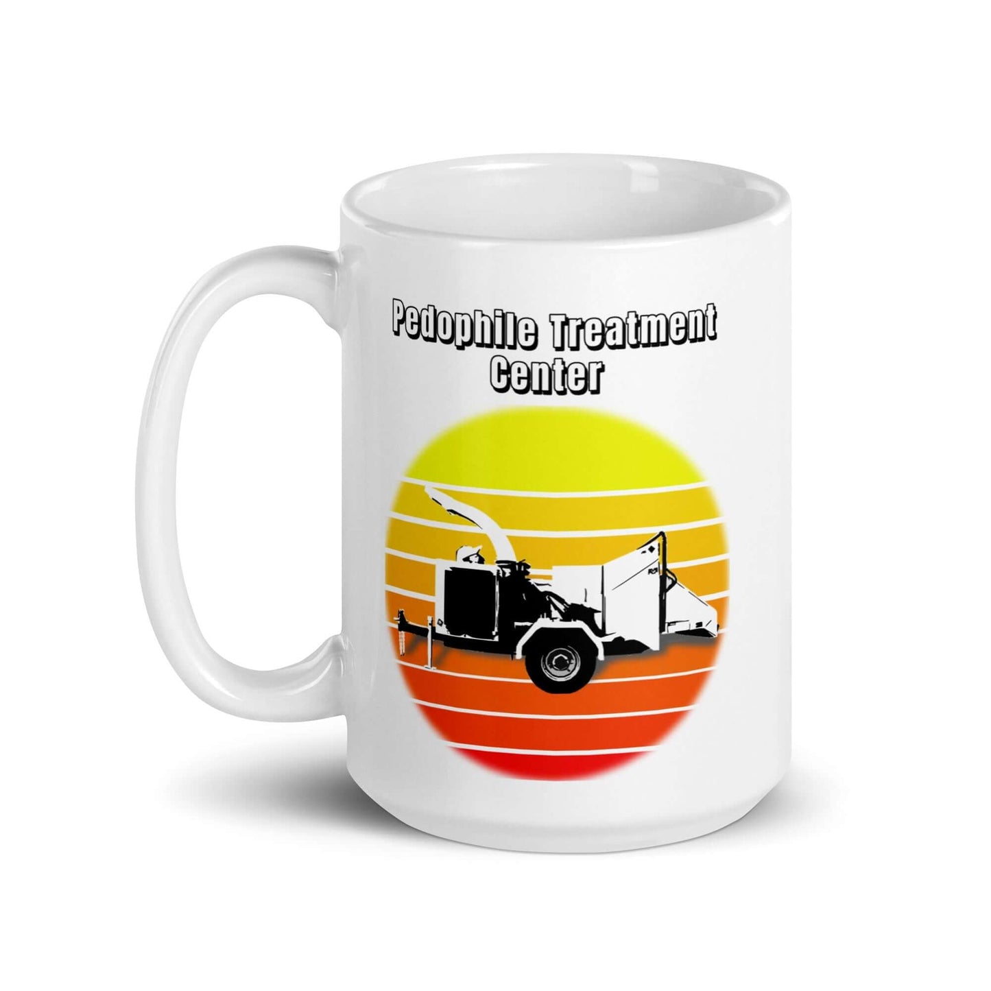 Pedophile treatment center - White glossy mug - Horrible Designs