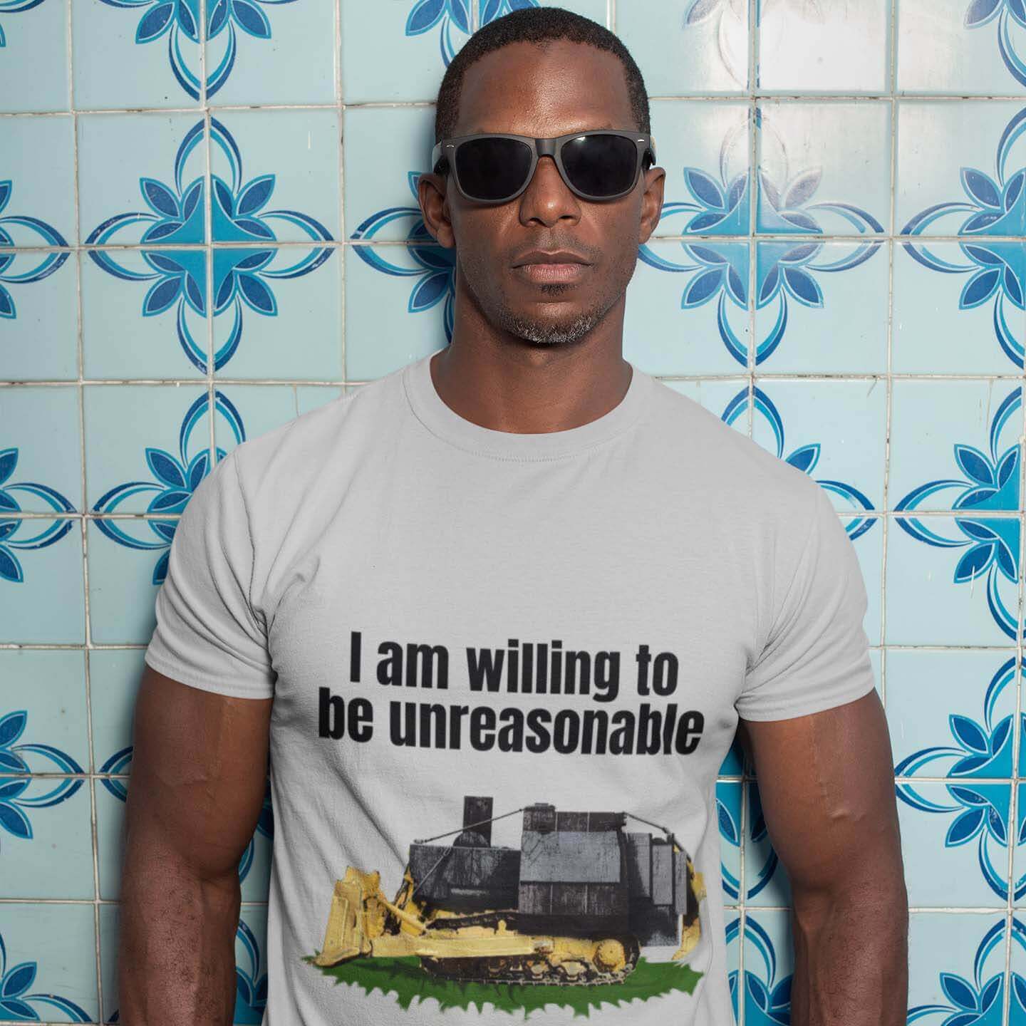 I am willing to be unreasonable - Short-Sleeve Unisex T-Shirt 1776 2A 2nd amendment 2nd amendmnet 4th of july adult agorism dont tread on me freedom freedumb kill dozer killdozer liberal tears libertarian liberty liberty snake