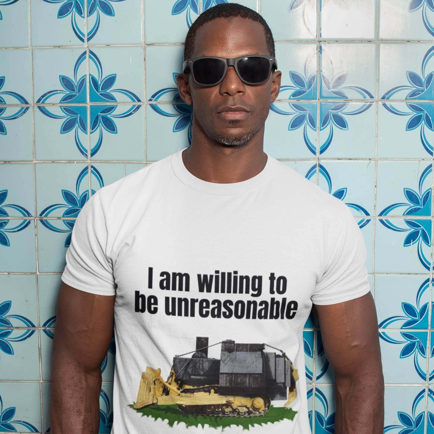I am willing to be unreasonable - Short-Sleeve Unisex T-Shirt 1776 2A 2nd amendment 2nd amendmnet 4th of july adult agorism dont tread on me freedom freedumb kill dozer killdozer liberal tears libertarian liberty liberty snake