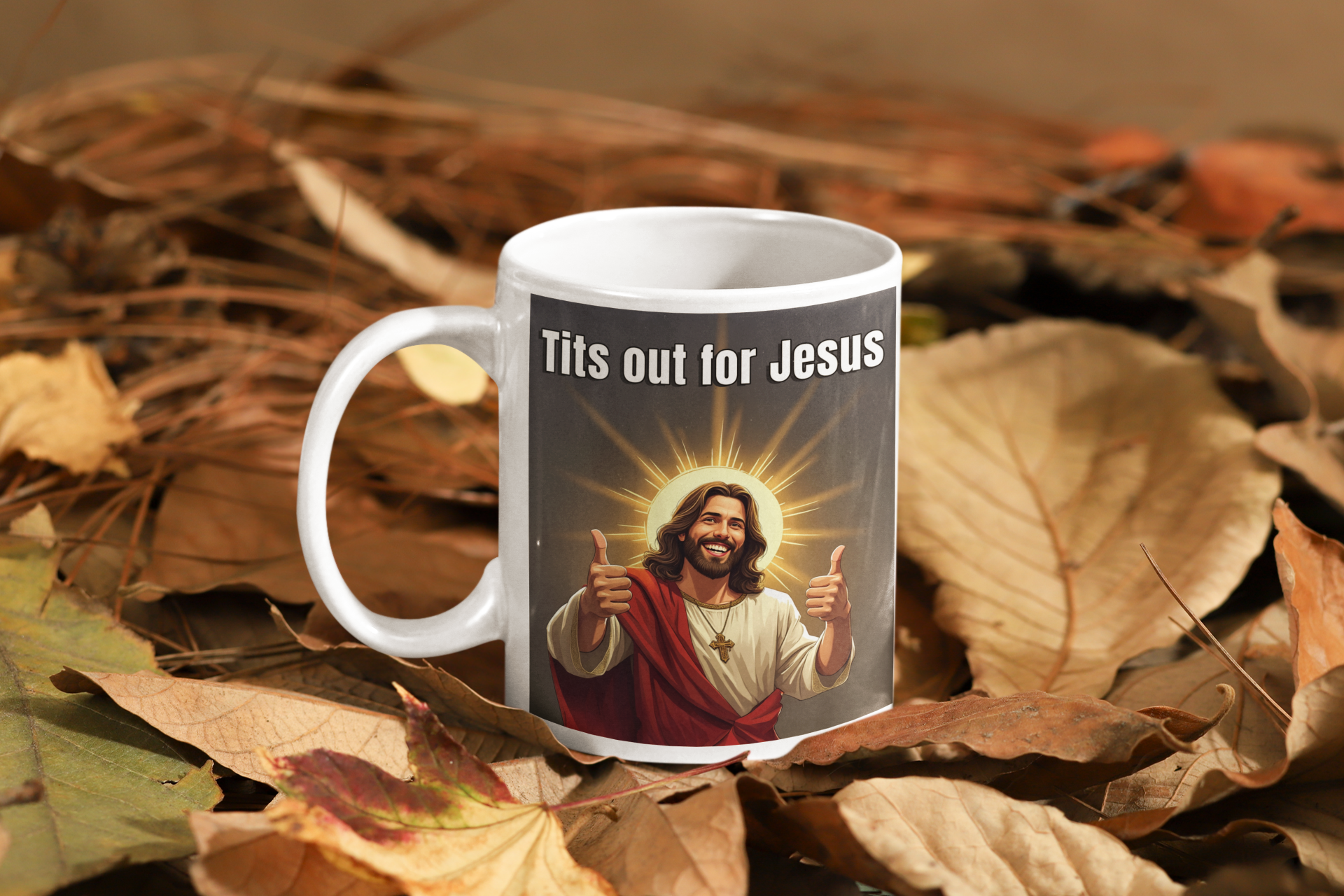 Tits out for Jesus mug 2 All Caffeine catholic Christian gift Christmas gift Coffee Time FB gift for mom gift for wife Java jesus jesus meme Mocha religion religious gift stocking stuffer