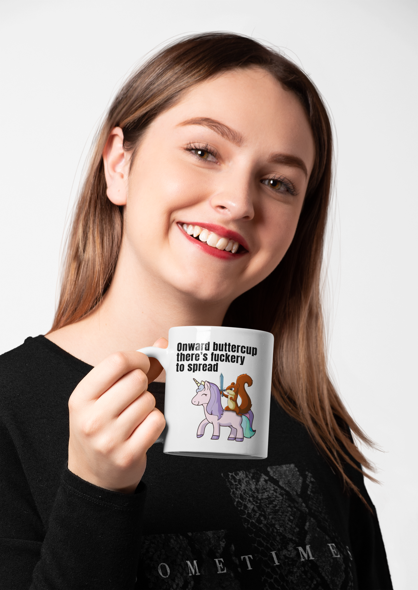 Onward buttercup.... - White glossy mug