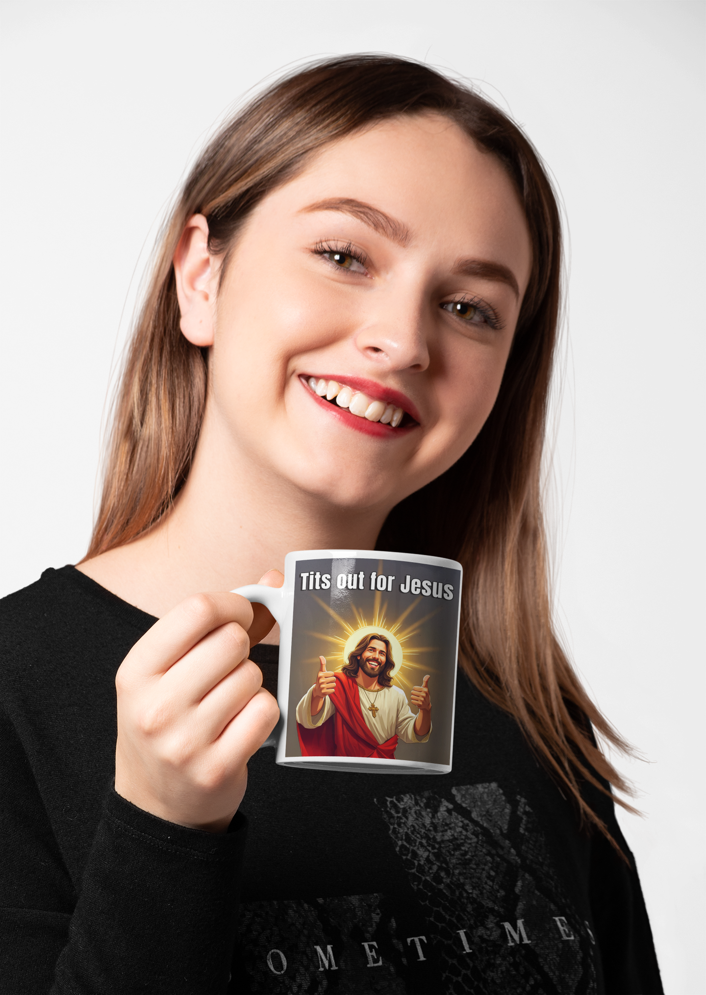 Tits out for Jesus mug 2 All Caffeine catholic Christian gift Christmas gift Coffee Time FB gift for mom gift for wife Java jesus jesus meme Mocha religion religious gift stocking stuffer