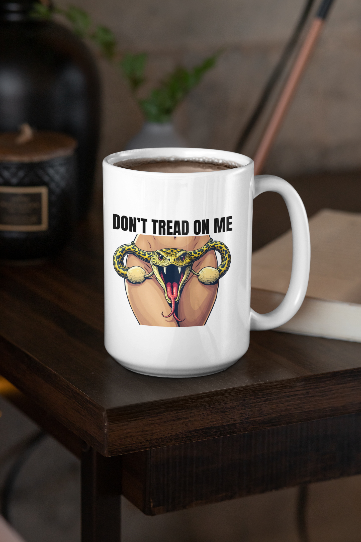 Don't tread on me (female) mug Coffee Time gift for dad Mocha My body my choice Roe v wade stocking stuffer Uterus