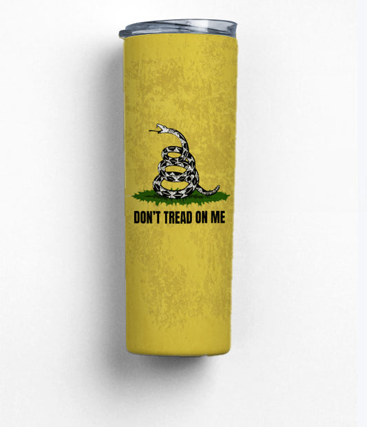 Don't tread on me 20 ounce tumbler fathers day freedom gadsden Gadsden flag Gadsden snake libertarian liberty mothers day gift stocking stuffer