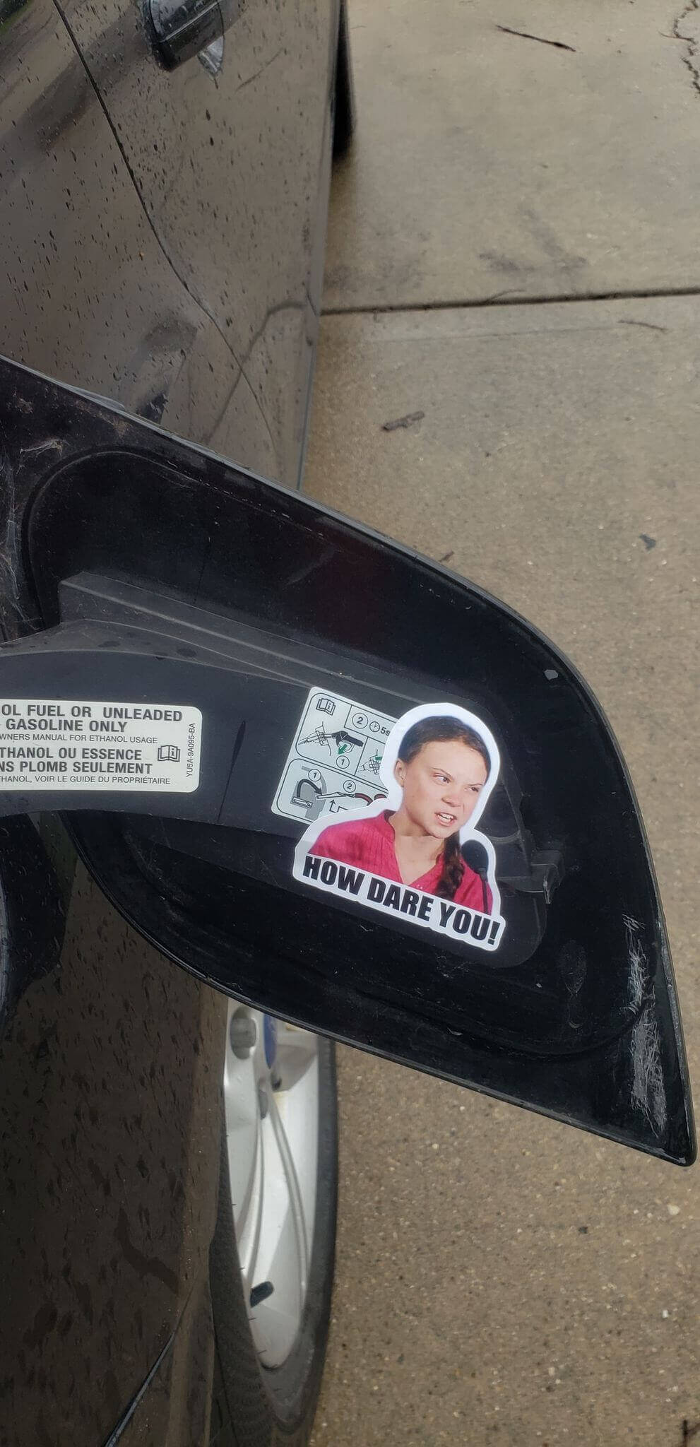 How DARE you - Bubble-free sticker for your gas tank / lawn mower / snow blower / leaf blower / gas engine