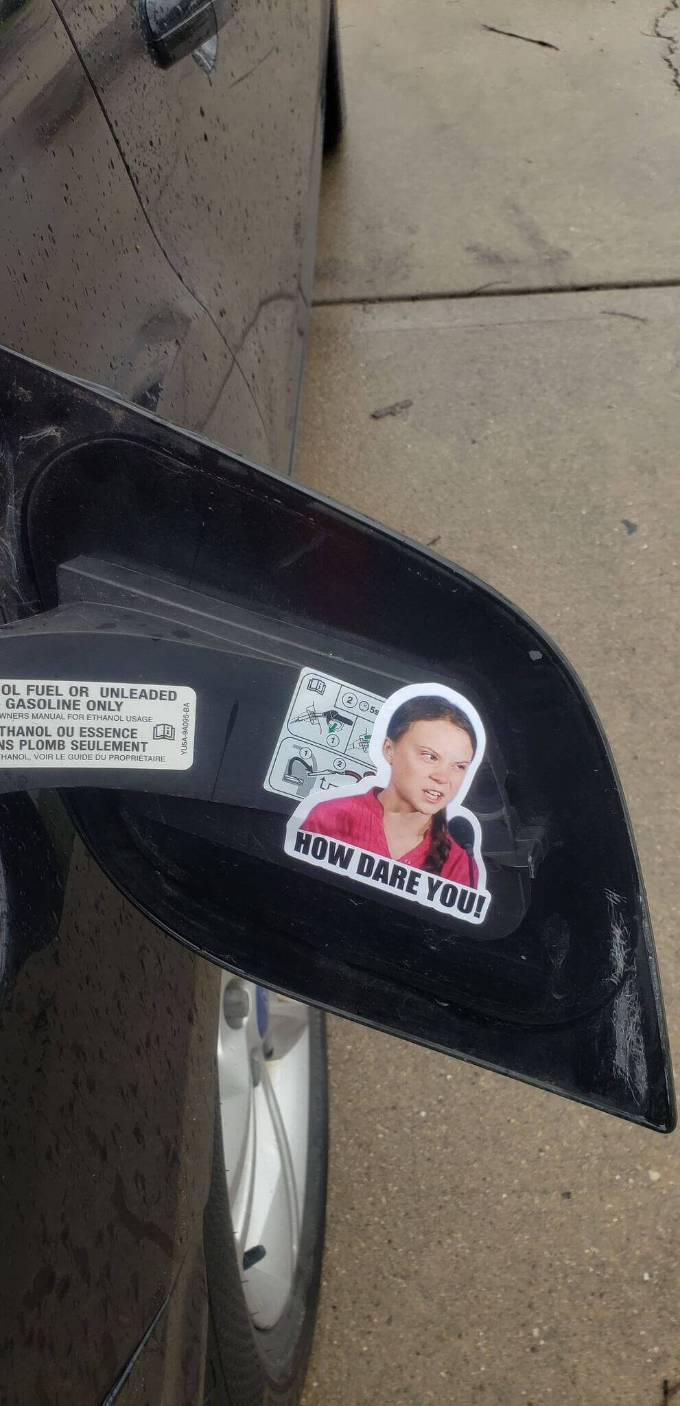 How DARE you - Bubble-free sticker for your gas tank / lawn mower / snow blower / leaf blower / gas engine climate change Climate change sticker gas engine gasoline global warming global warming sticker greta sticker gretta gretta sticker Gretta Thurnburg Gretta Thurnburg sticker