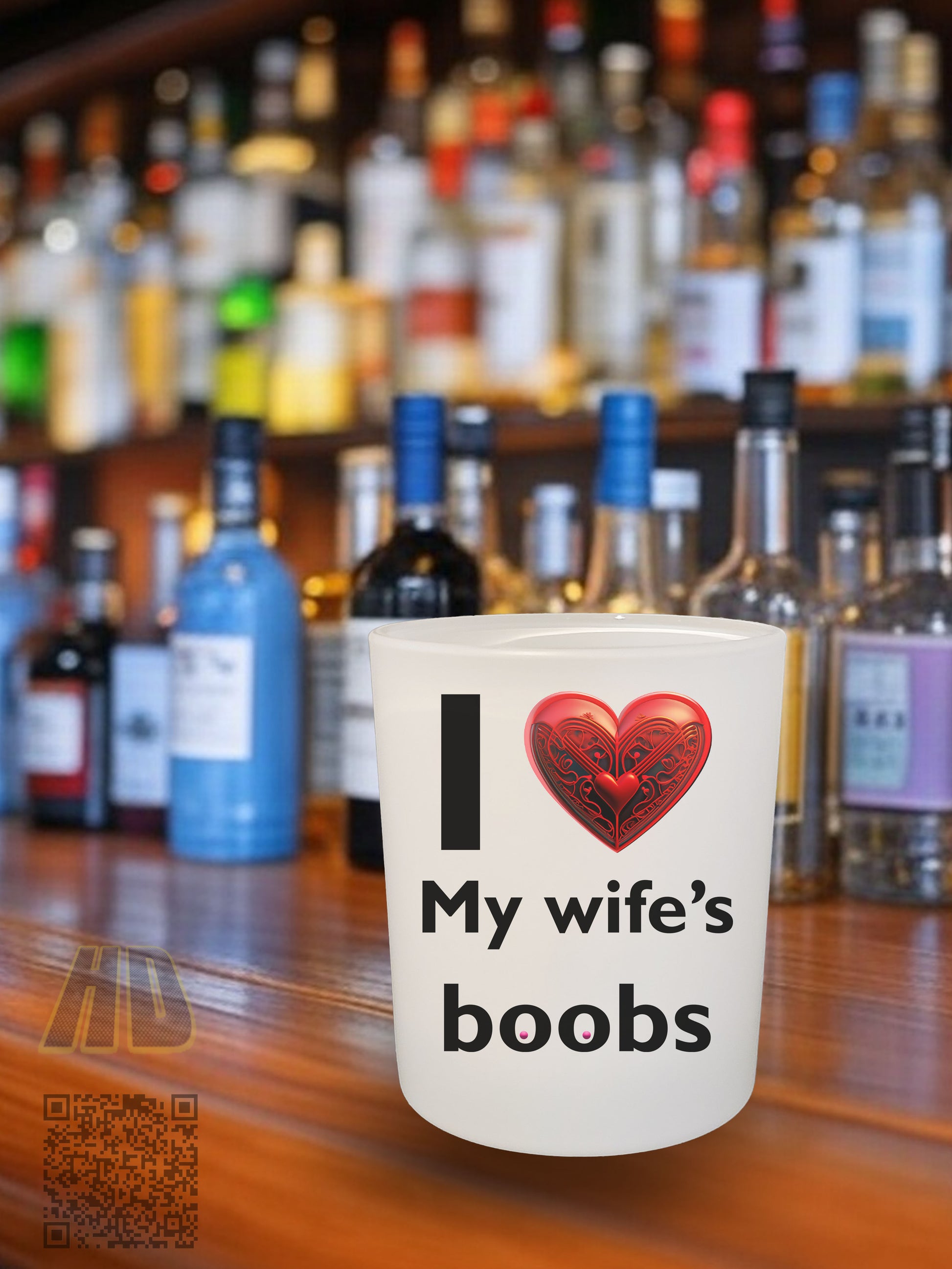 I love my wife's boobs 10.25 ounce rock glass All Boobies boobs fathers day FB gift for dad gift for him gift for husband gift for mom gift for wife tits Unique gift Whiskey