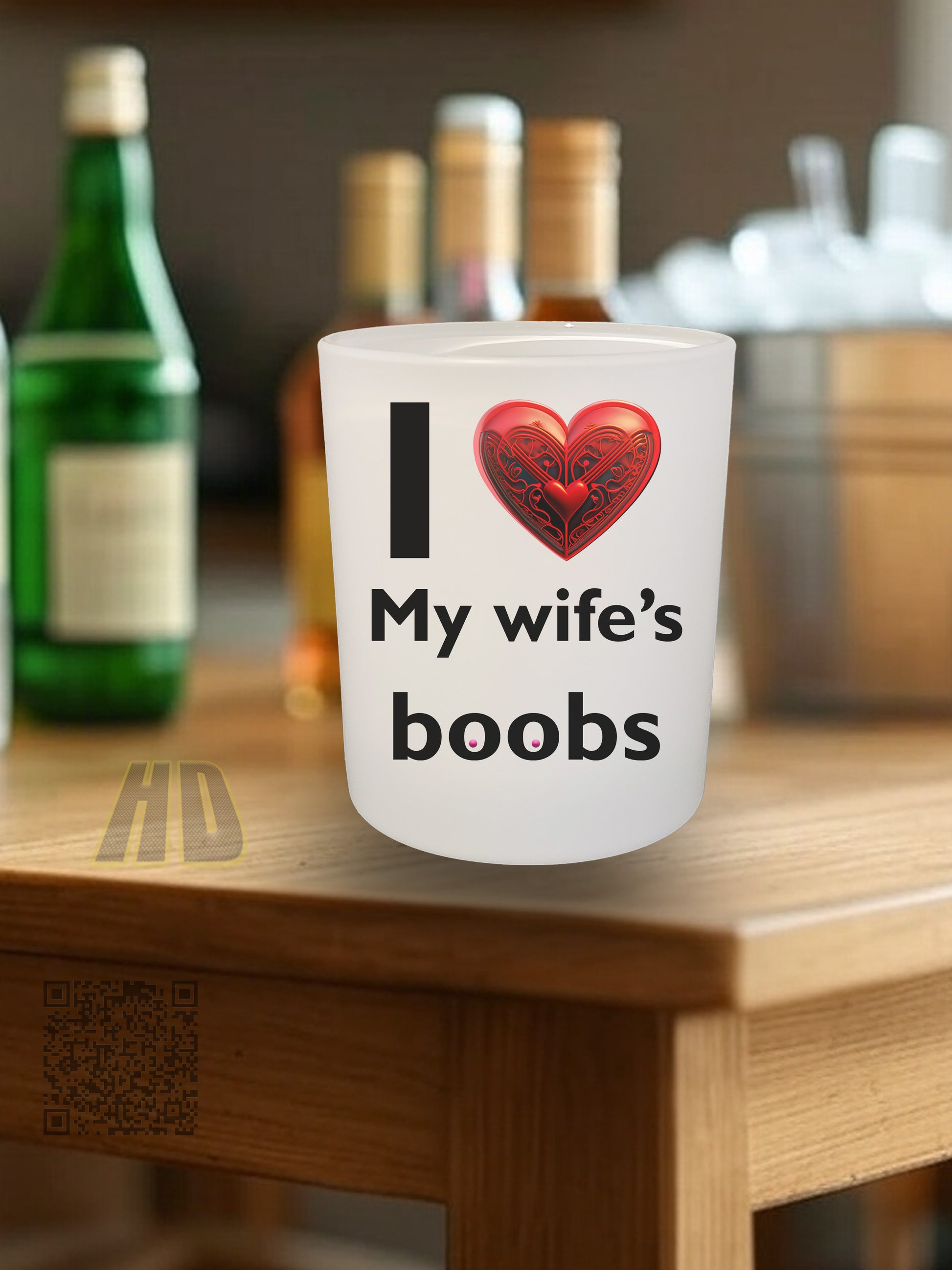 I love my wife's boobs 10.25 ounce rock glass All Boobies boobs fathers day FB gift for dad gift for him gift for husband gift for mom gift for wife tits Unique gift Whiskey