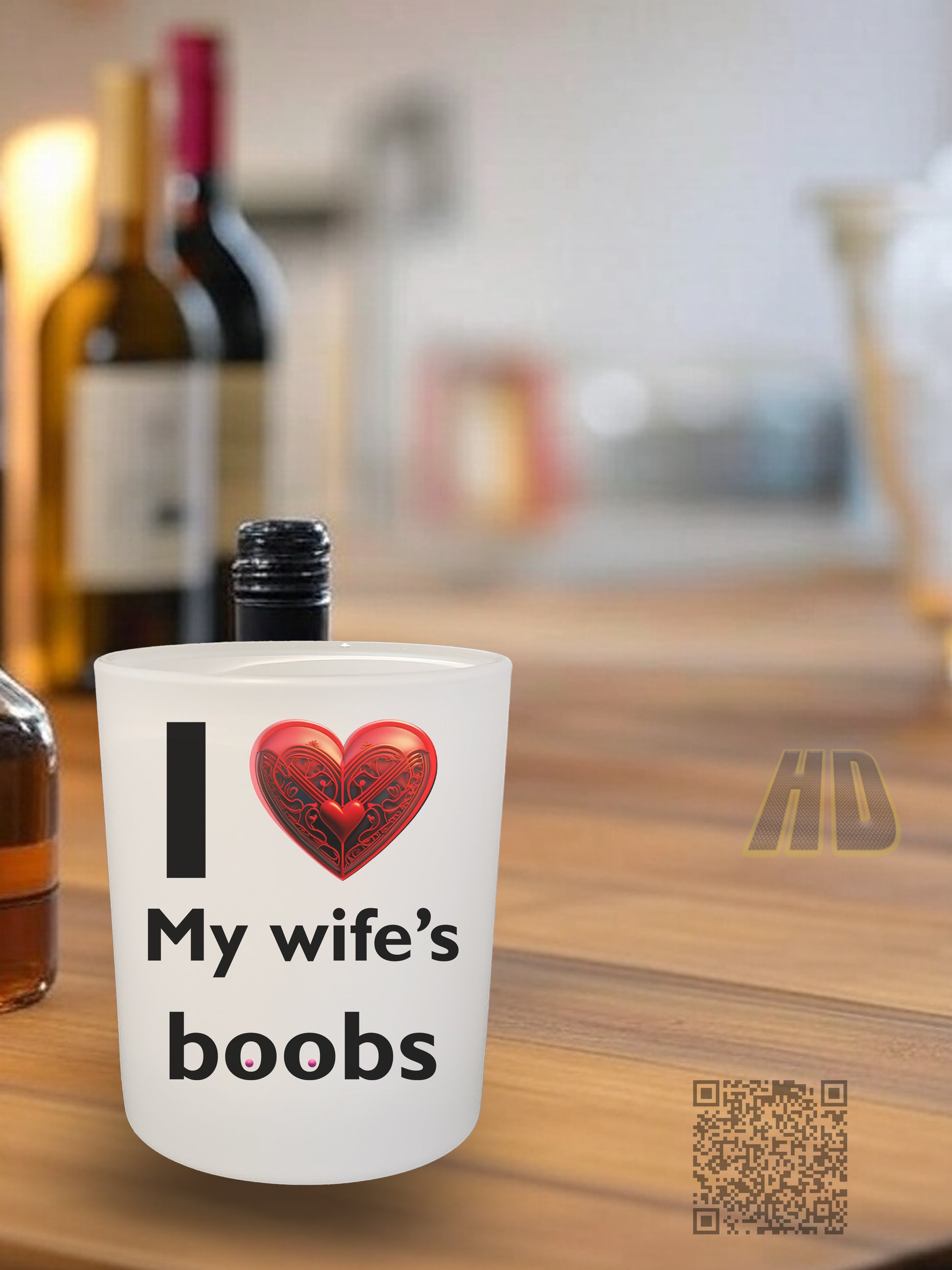 I love my wife's boobs 10.25 ounce rock glass All Boobies boobs fathers day FB gift for dad gift for him gift for husband gift for mom gift for wife tits Unique gift Whiskey